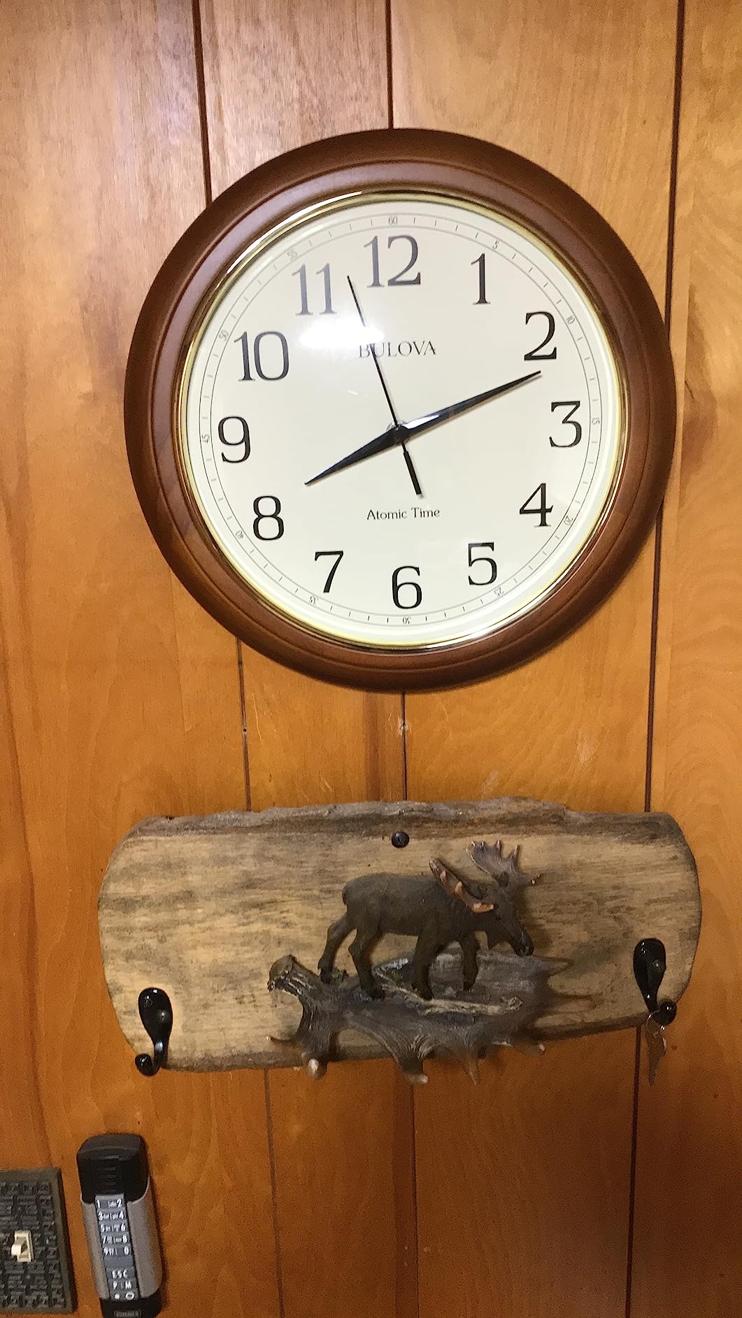 Bulova Atomic Time 2 Analog Wall Clock C5004 | 12.4