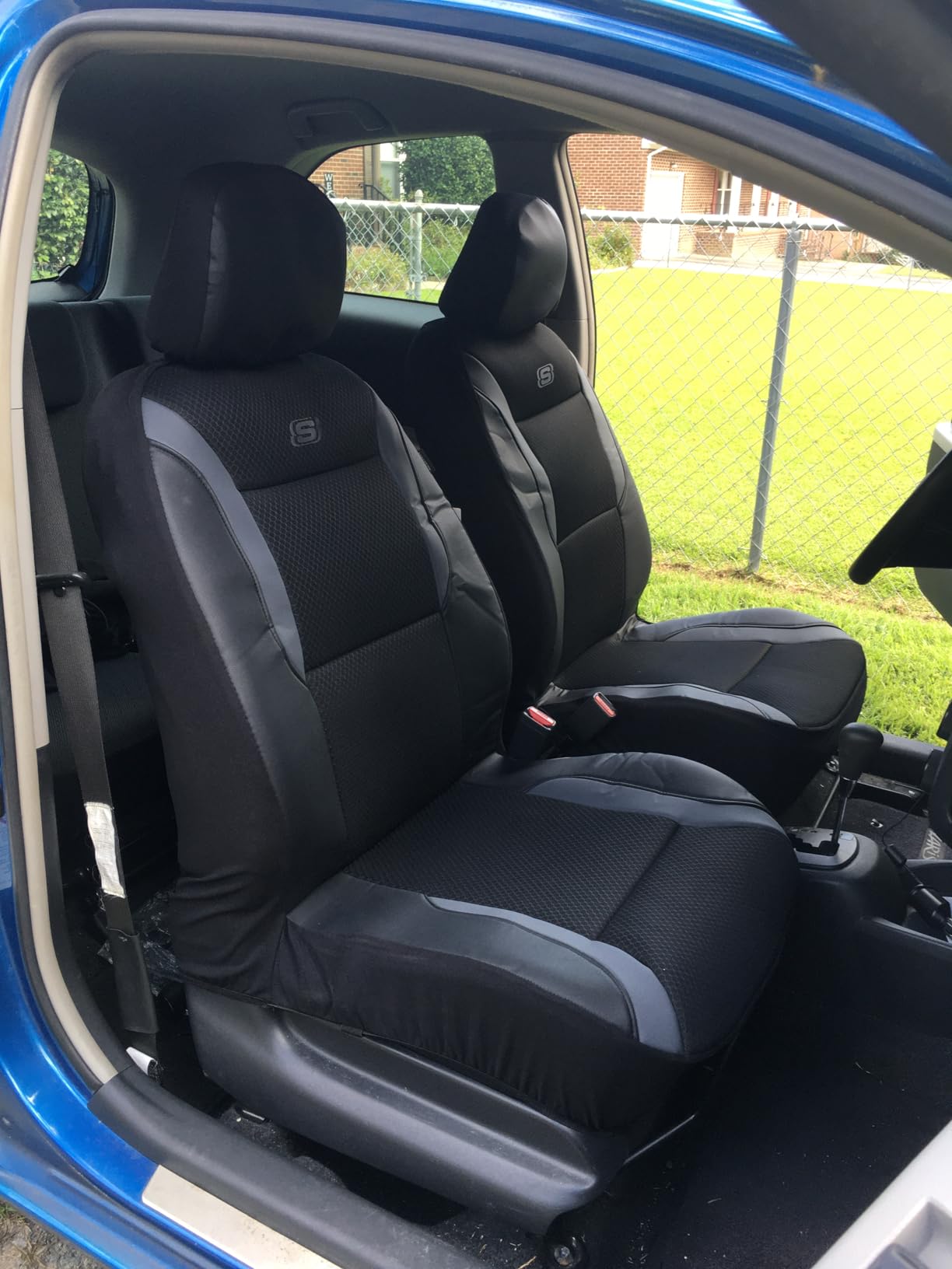 Skechers Memory Foam Seat Covers, Air Cool Mesh Thick Car Seat Covers, Car Seat Covers Front Seats Airbag Compatible, Universal Automotive Comfort for Most Cars, Vans, Trucks, SUV, Black customer photo 1