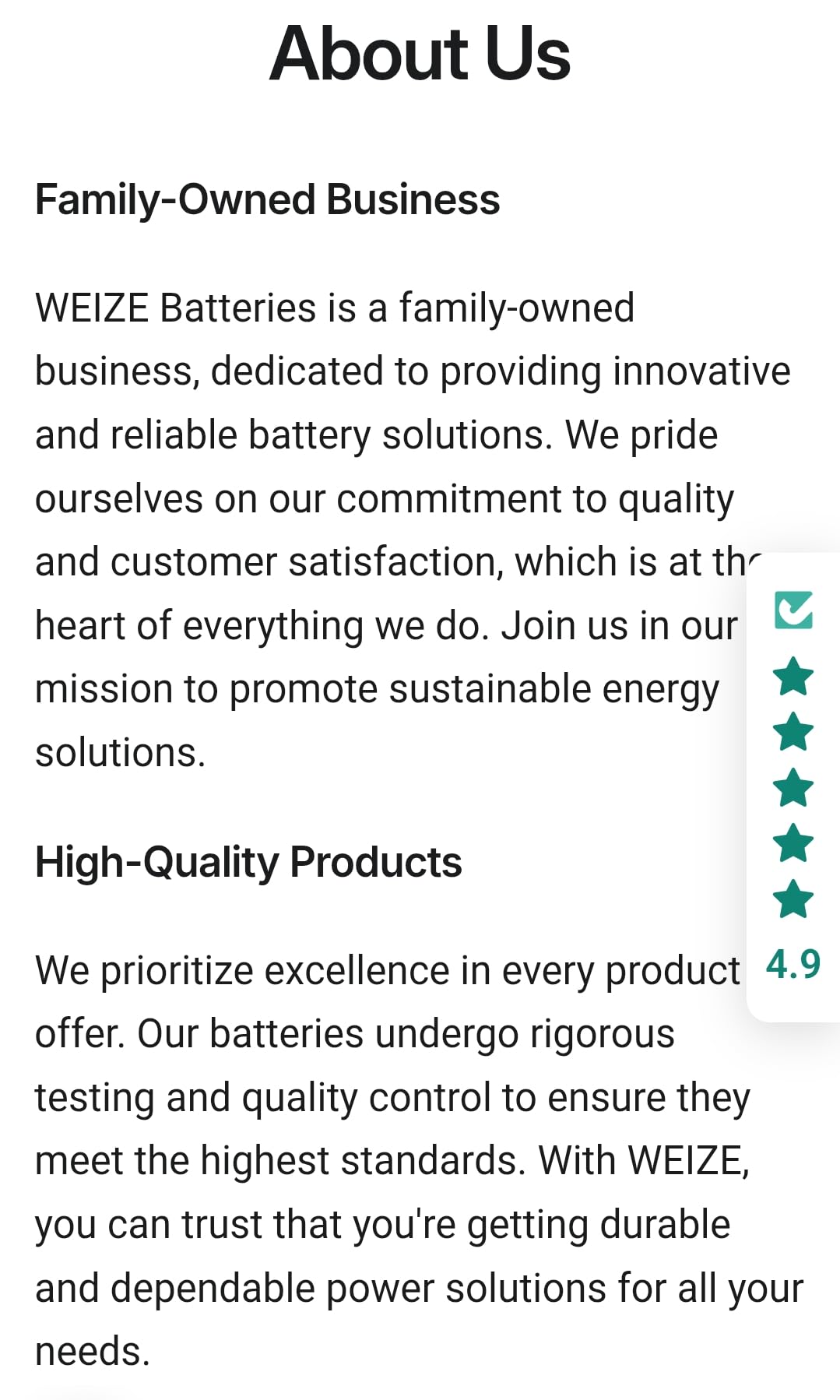 Weize Platinum AGM Battery BCI Group 48 - 12V 70Ah H6 Size 48 Automotive Battery, 120RC, 760CCA, 36 Months Warranty customer photo 2