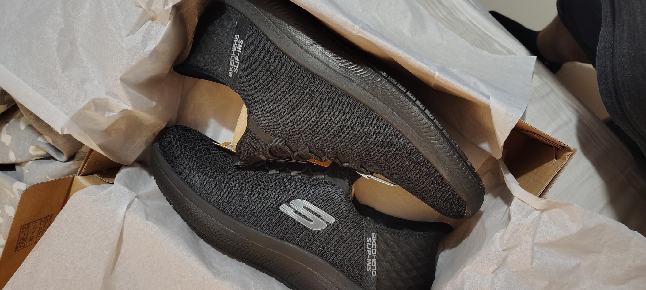 Skechers Men's Summits Colsin Bungee | Work, Slip-ins, Slip Resistant, Electrical Hazard, Air-Cooled Memory Foam customer photo 2