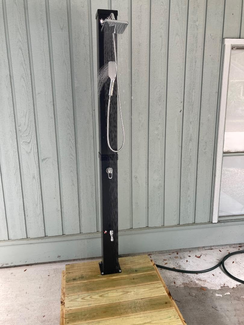 Outsunny 10.6 Gallons Solar Heated Shower, Outdoor Shower, 7ft customer photo 1