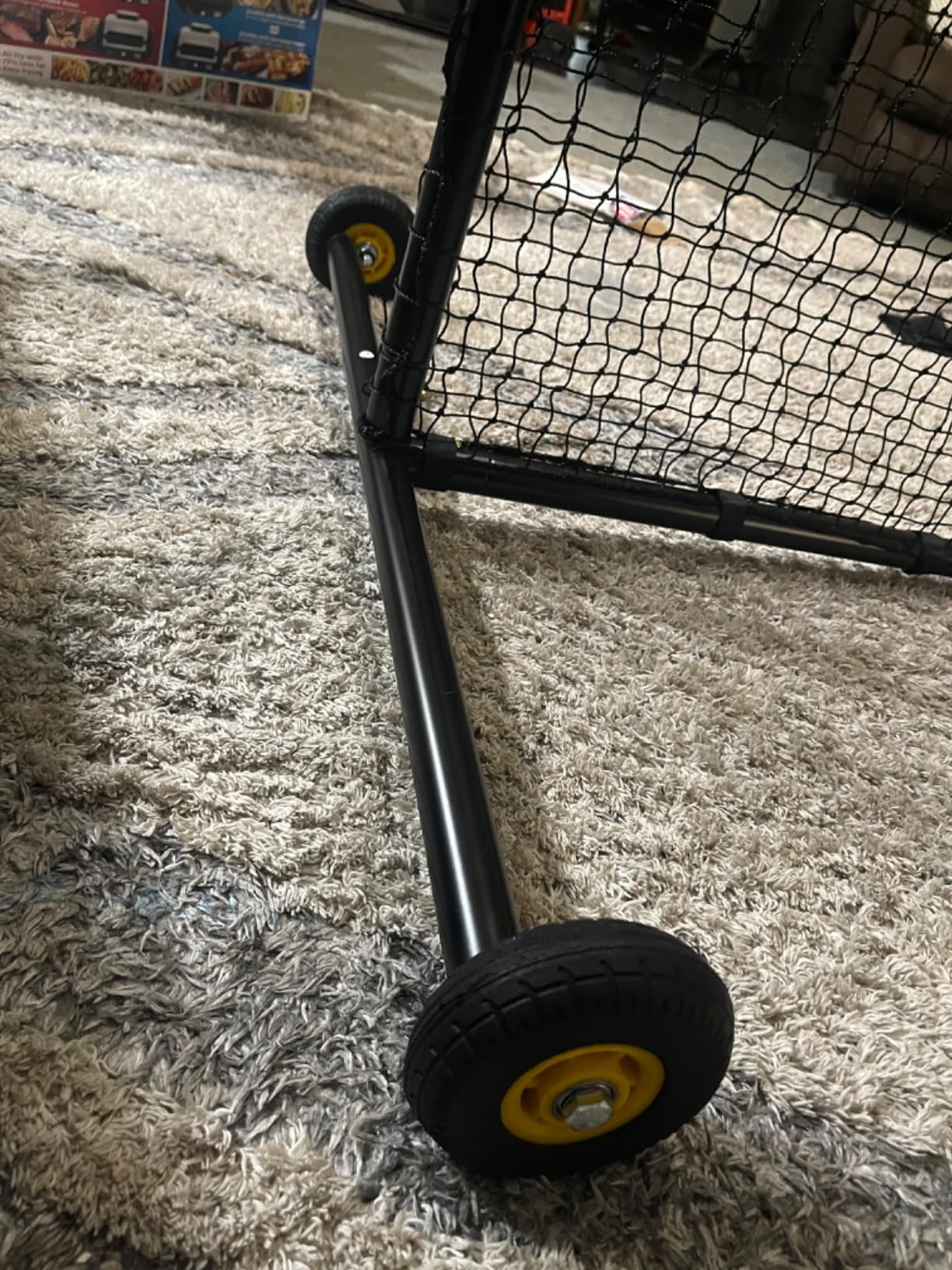 ACELETIQS L Screen Baseball Pitching Net for Batting Cage | Pitching Screen Baseball Net with Wheels 6 feet by 6 feet Body Protector for Back Drive Lines Beisbol customer photo 2