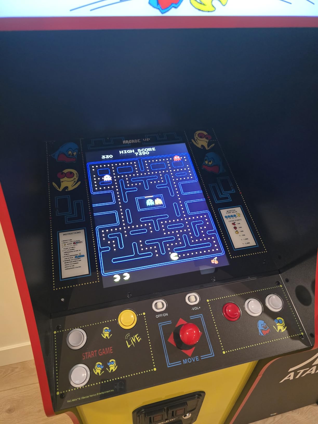 Arcade1Up Pac-Man Deluxe Arcade Gaming Cabinet, 14 Classic Games | Real Feel Joysticks and Buttons, 17-Inch Color Screen customer photo 2