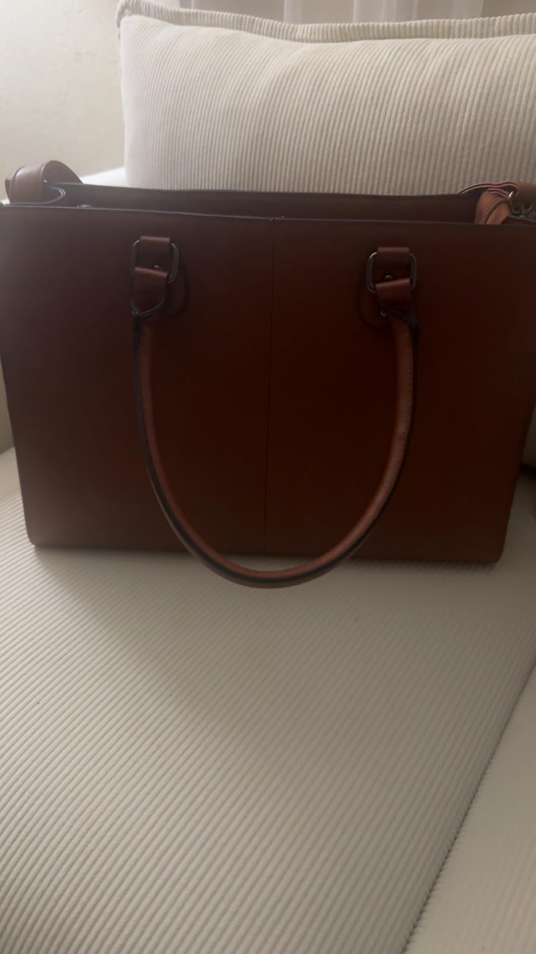 LOVEVOOK Laptop Tote Bag for Women, 15.6 Inch Professional Work Bag with Matching Clutch, Waterproof Vintage Leather Computer Tote for Office, Business Travel & Daily Use, Gift for Women customer photo 1