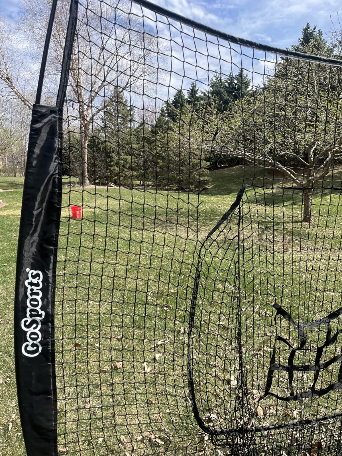 GoSports 7 ft x 7 ft Baseball & Softball Nets - Red, Black, Drip or PRO - Practice Hitting & Pitching Net with Bow Type Frame, Carry Bag and Strike Zone, Great for All Skill Levels customer photo 2
