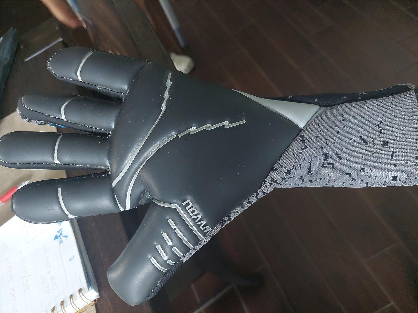 WVVOU Soccer Goalie Gloves Youth & Adult, Goalkeeper Gloves with 4+3mm Super Grip Latex Palm, Ultra Breathable Knitted Strapless, Non-Slip All Weather Football Gloves for Training & Matches customer photo 2