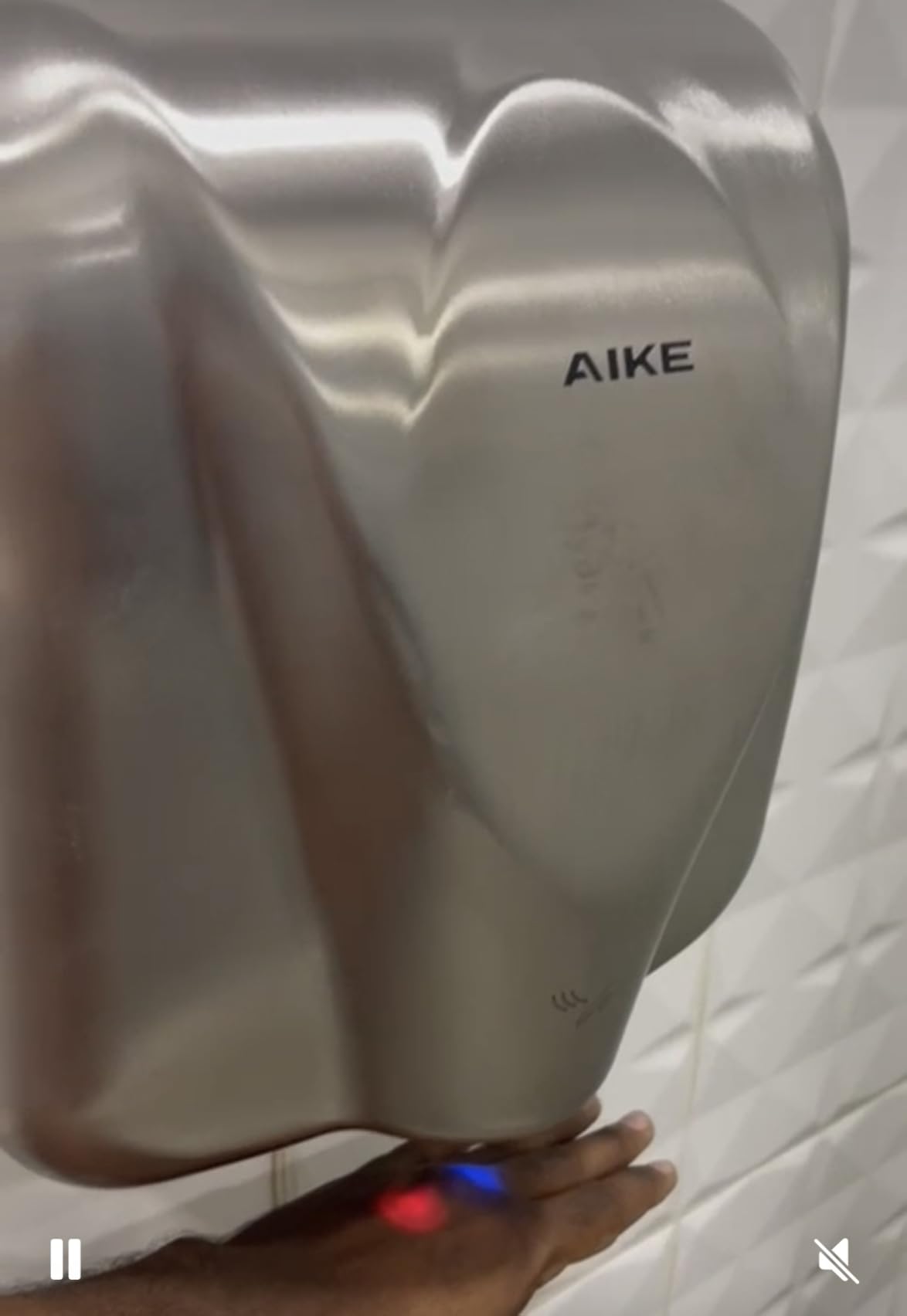AIKE Elephant Power Hand Dryer for Commercial Bathroom Brushed Steel Cover | 15S Fast Dry Heavy Duty High Speed Design, Plug-in Easy Install and Hardwiring Friendly,Stainless Steel Model AK2812 customer photo 1