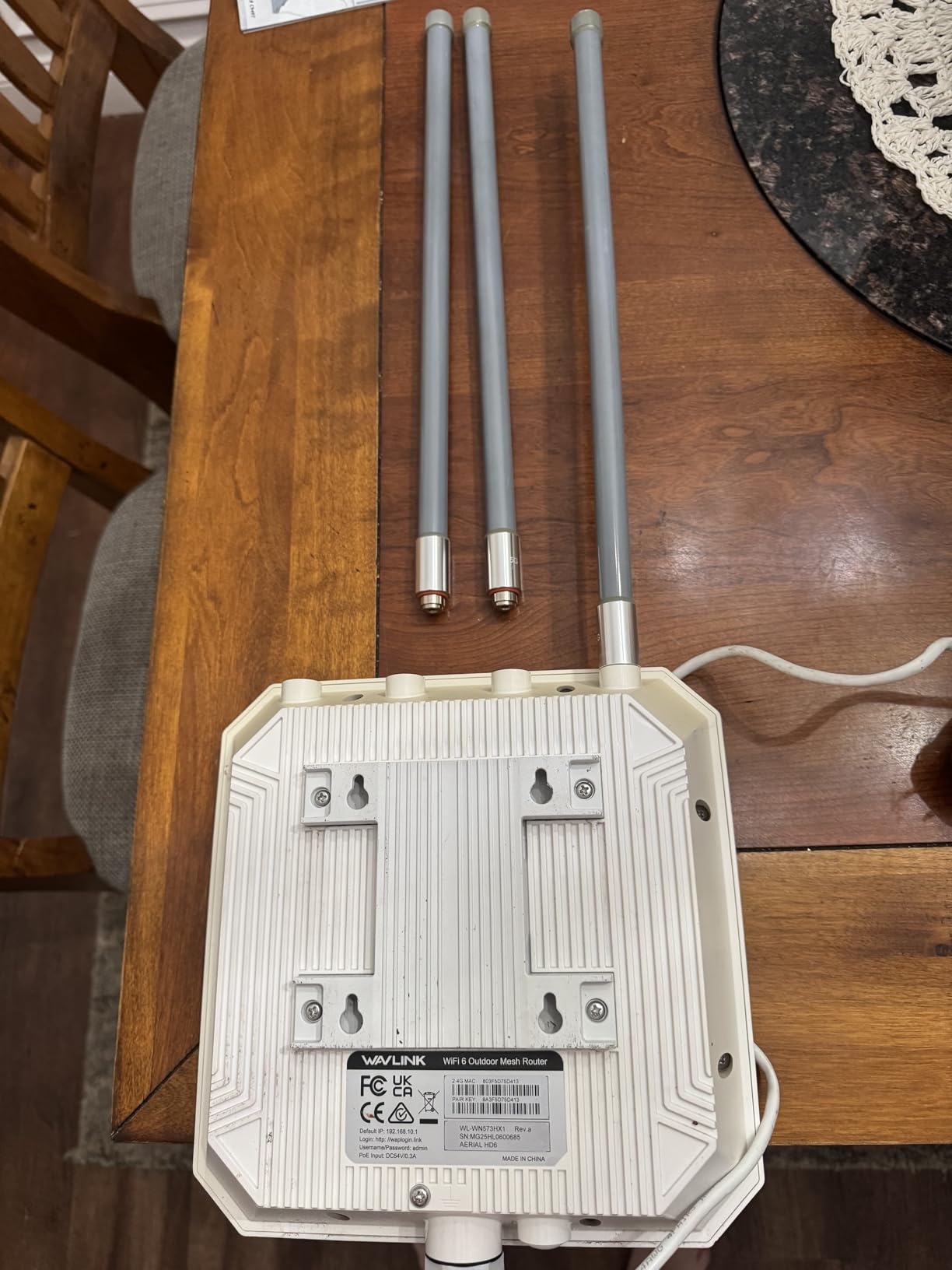WAVLINK AX1800 Outdoor WiFi 6 Extender, Long-Range, IP67 Weatherproof | Compatible with Starlink, Outdoor Access Point with Engineered Antennas, PoE Power Supply, Ideal for Yard, Farm, RV & Garage. customer photo 2