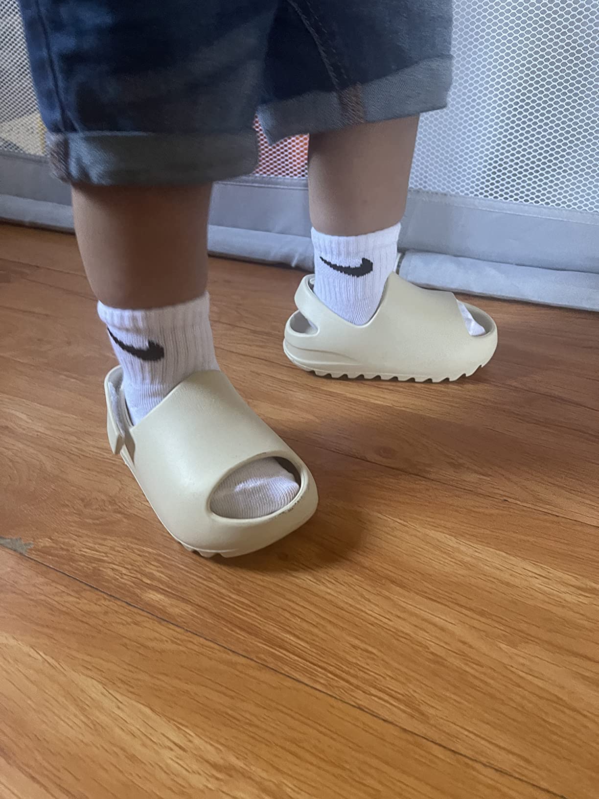 Toddler Little Kids Slides Sandals, Kid Summer Slip On Slides Sandals, Slippers with Strap Anti-slip Water Shoes customer photo 1