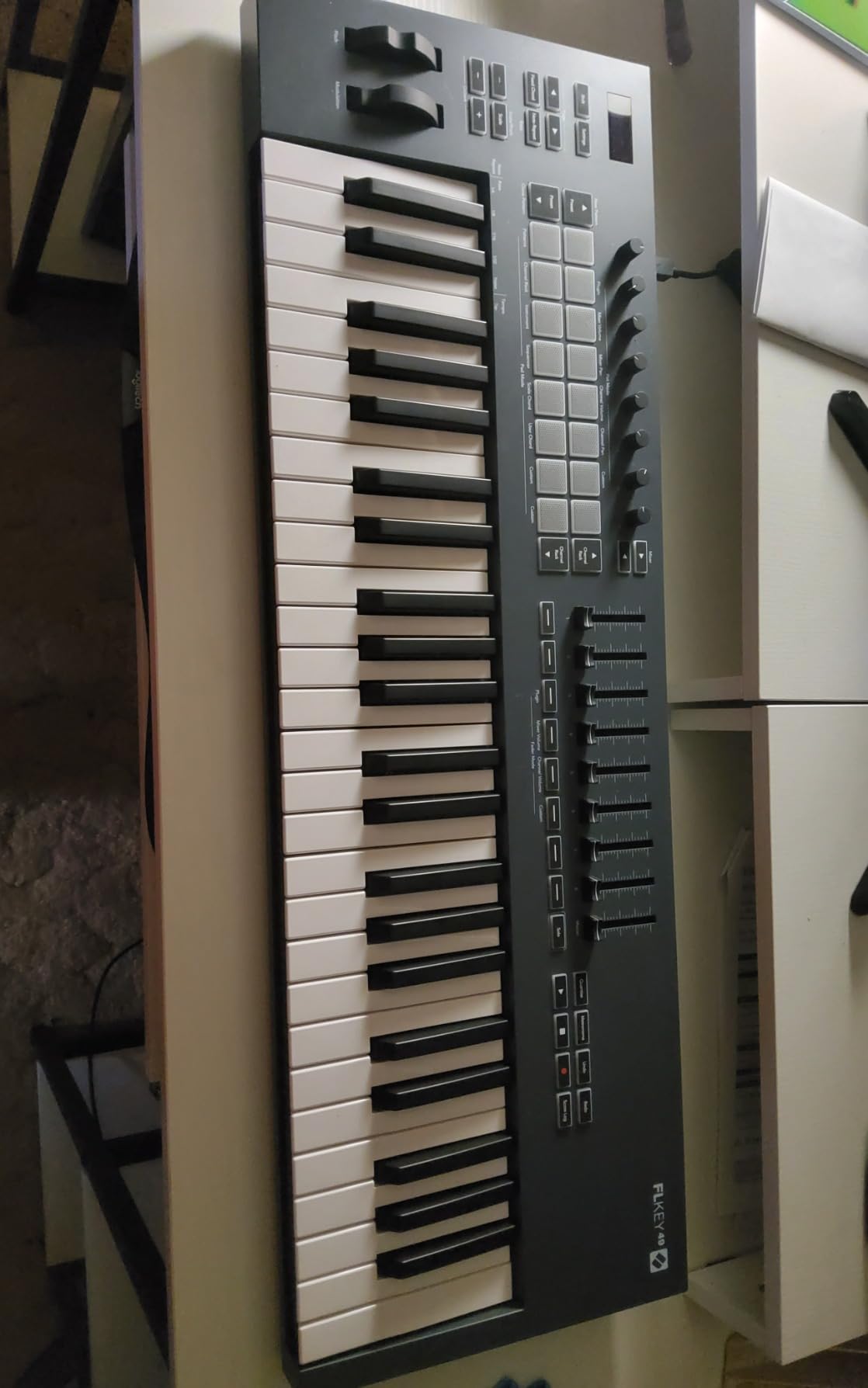 Novation FLkey 49 USB MIDI Controller Keyboard | USB-C, 49 Semi-Weighted Keys, 16 Pads, Faders, 8 Encoders, Pitch/Mod Wheels, Scale Mode, 5-Pin MIDI Out, FL Studio customer photo 2