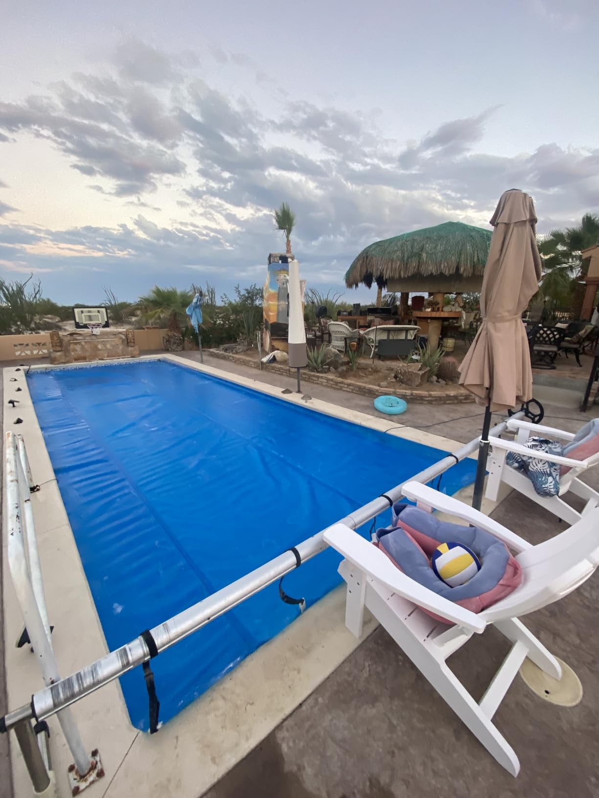 BigXwell Heavy-Duty Solar Pool Cover 16x32ft - 16Mil Blue | Rectangle for Large Inground Pools, Heat-Retaining, Cuts Evaporation 95%, Blocks Leaves & Debris, Easy to Trim to Fit customer photo 1