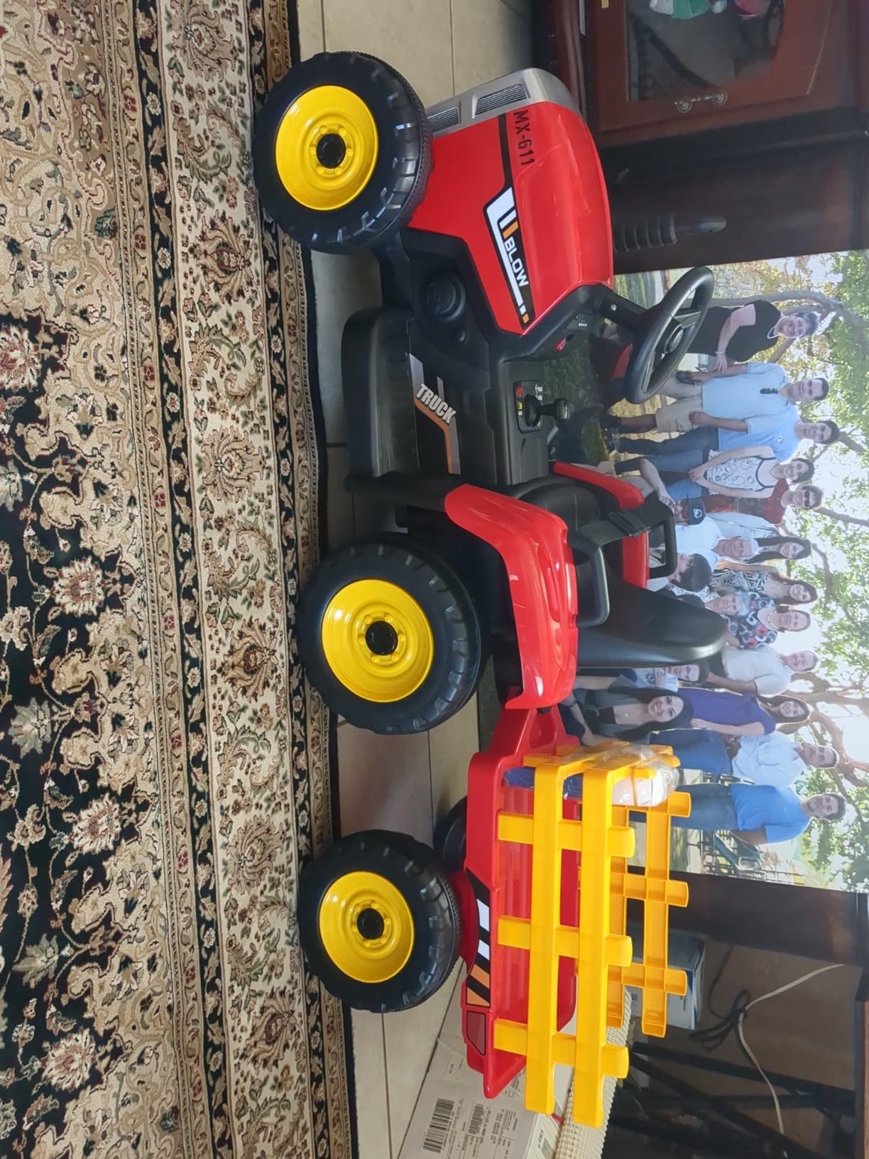 SEHOMY 12V 7AH Kids Ride on Tractor with Trailer & Parent Remote, Green | Ride on toys for ages 3+, Dual Motor, 66LBS Load, 3-Gear-Shift, Music, Electric Kids Car Vehicles for Birthday Christmas Gifts customer photo 2