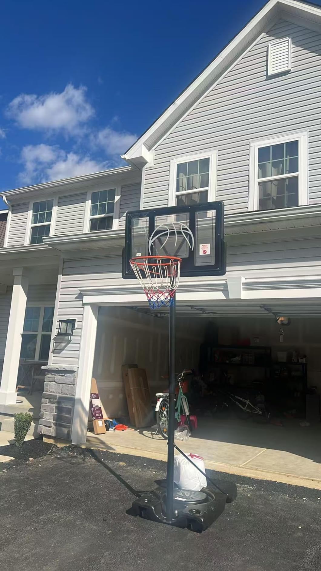 Yohood Basketball Hoop Outdoor 10ft Adjustable, Portable Basketball Hoop Goal System for Kids Youth and Adults in Backyard/Driveway/Indoor, 44 Inch Shatterproof Backboard and Larger Base customer photo 2