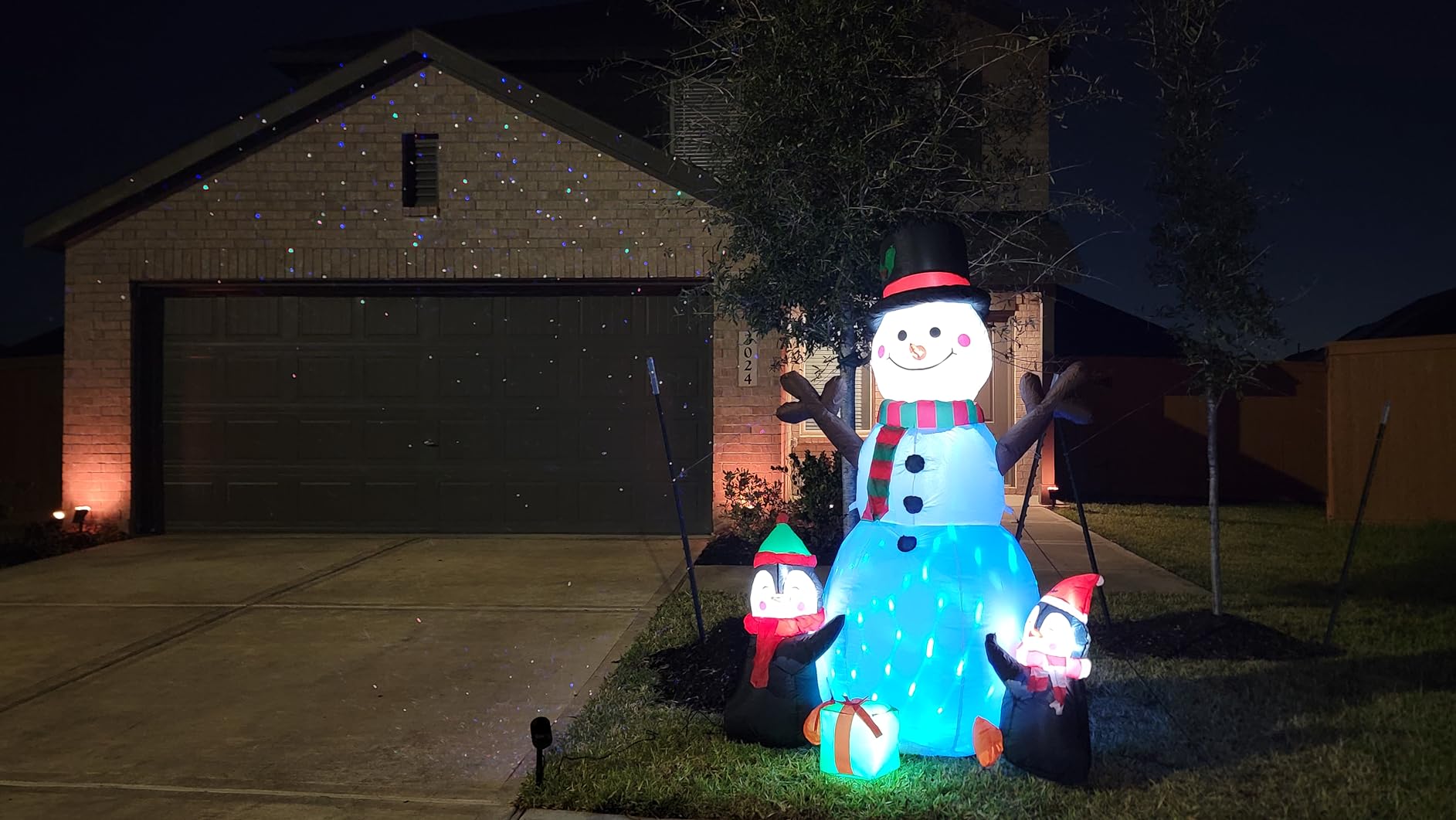 Laser Christmas Projector Lights Outdoor, Firefly Light Show for Trees | 3 Colors, RF Remote, Waterproof, Indoor Holiday Halloween Decoration, Christmas Gift, Wedding, Home Decor, Party, Garden customer photo 2