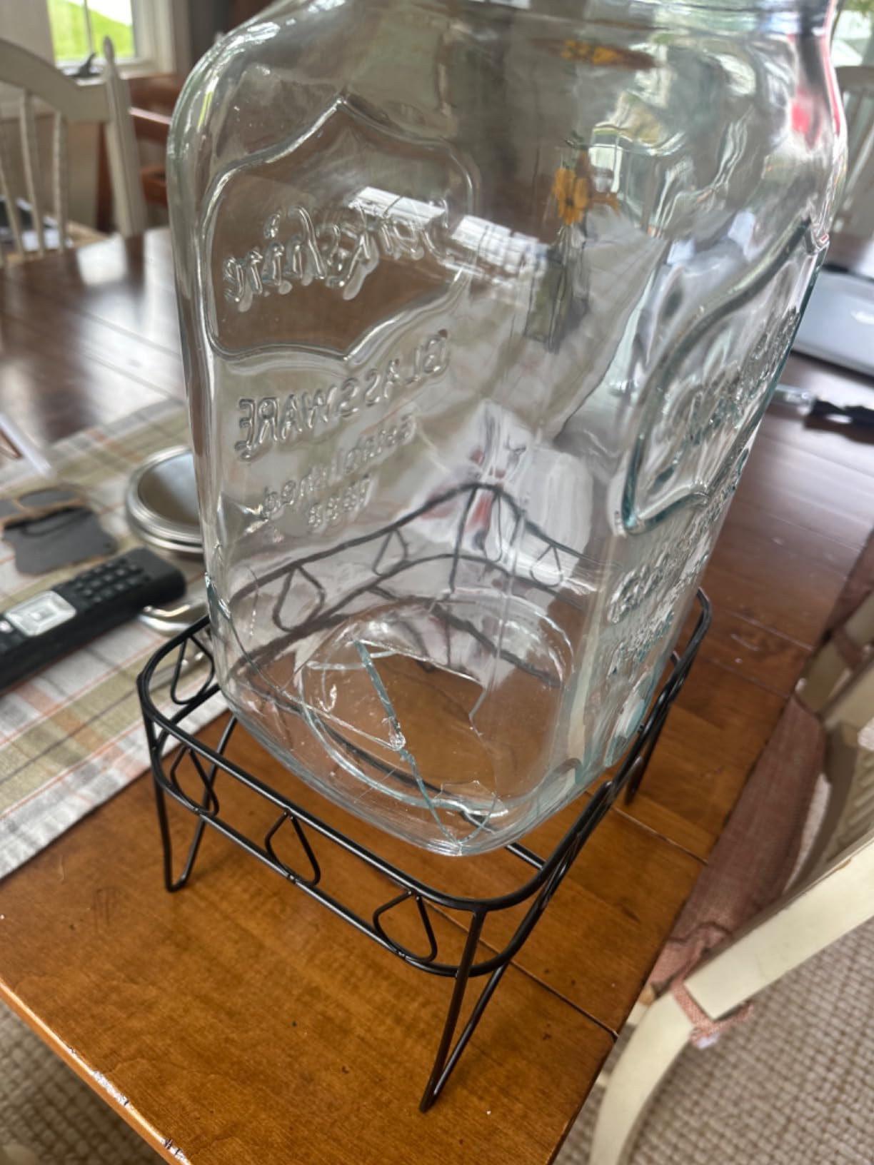 2 Gallon Glass Beverage Dispenser with Stand and Lid, 18/8 Stainless Steel Spigot - Glass Drink Dispensers for Parties - Mason Jar Drink Dispensers with Lids customer photo 2