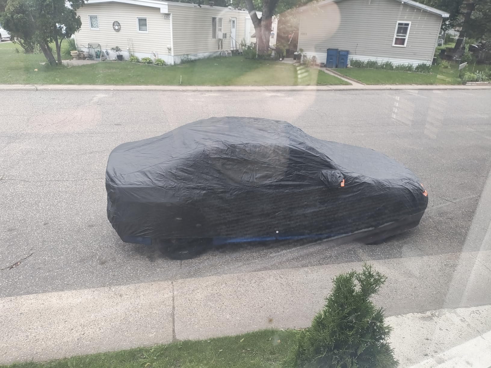 30 Layers Car Cover for Automobiles All Weather Waterproof, Outdoor Snowproof UV Protection Windproof, Door Zipper, Soft Cotton, Heavy Duty Universal Car Covers, (Black, Fit Sedans 171