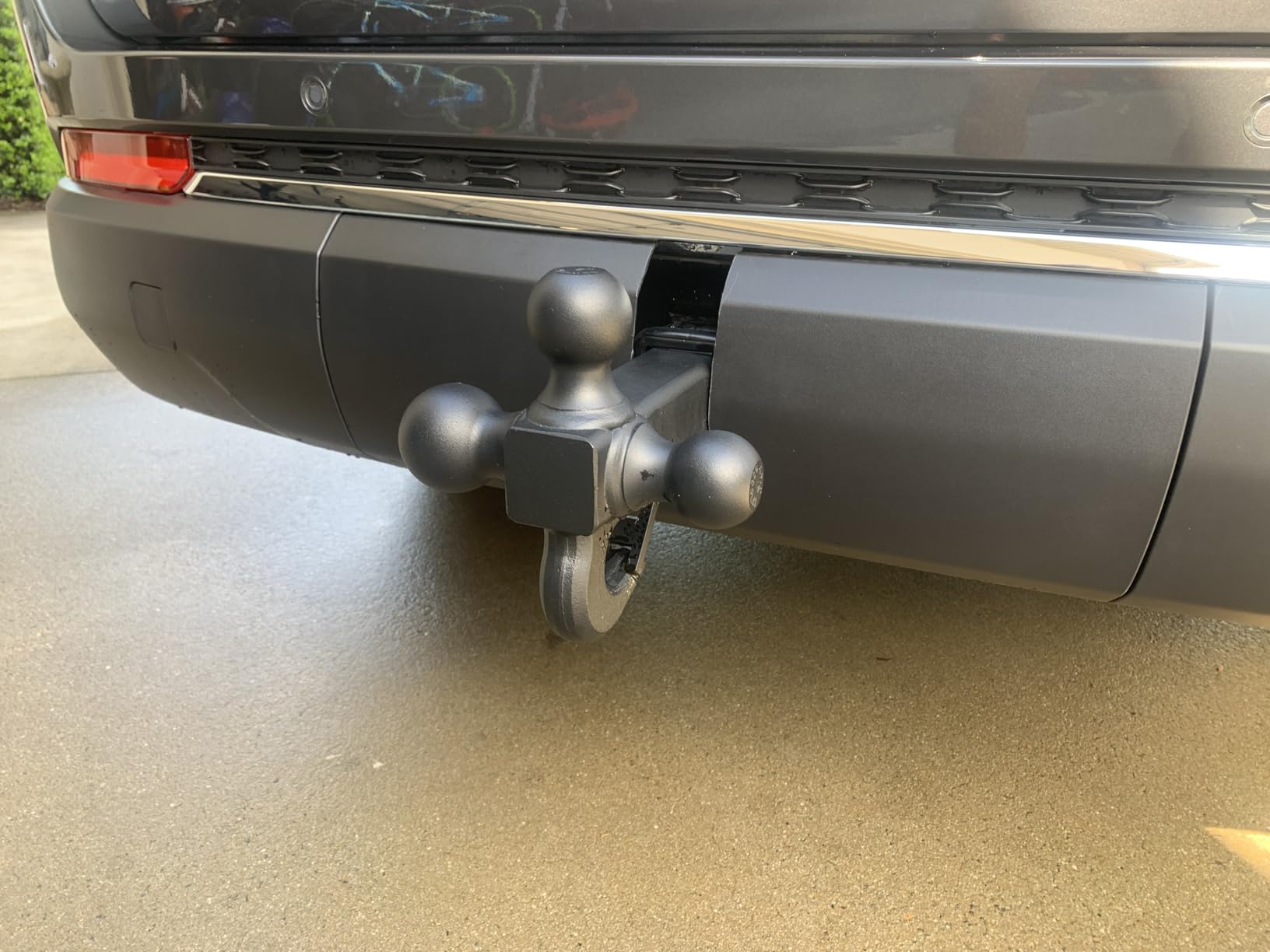XPE Tri Ball Trailer Hitch Mount with Hook Fits 2 Inch Receiver Matte Black | 3-in-1 Tow Hitch with 1-7/8