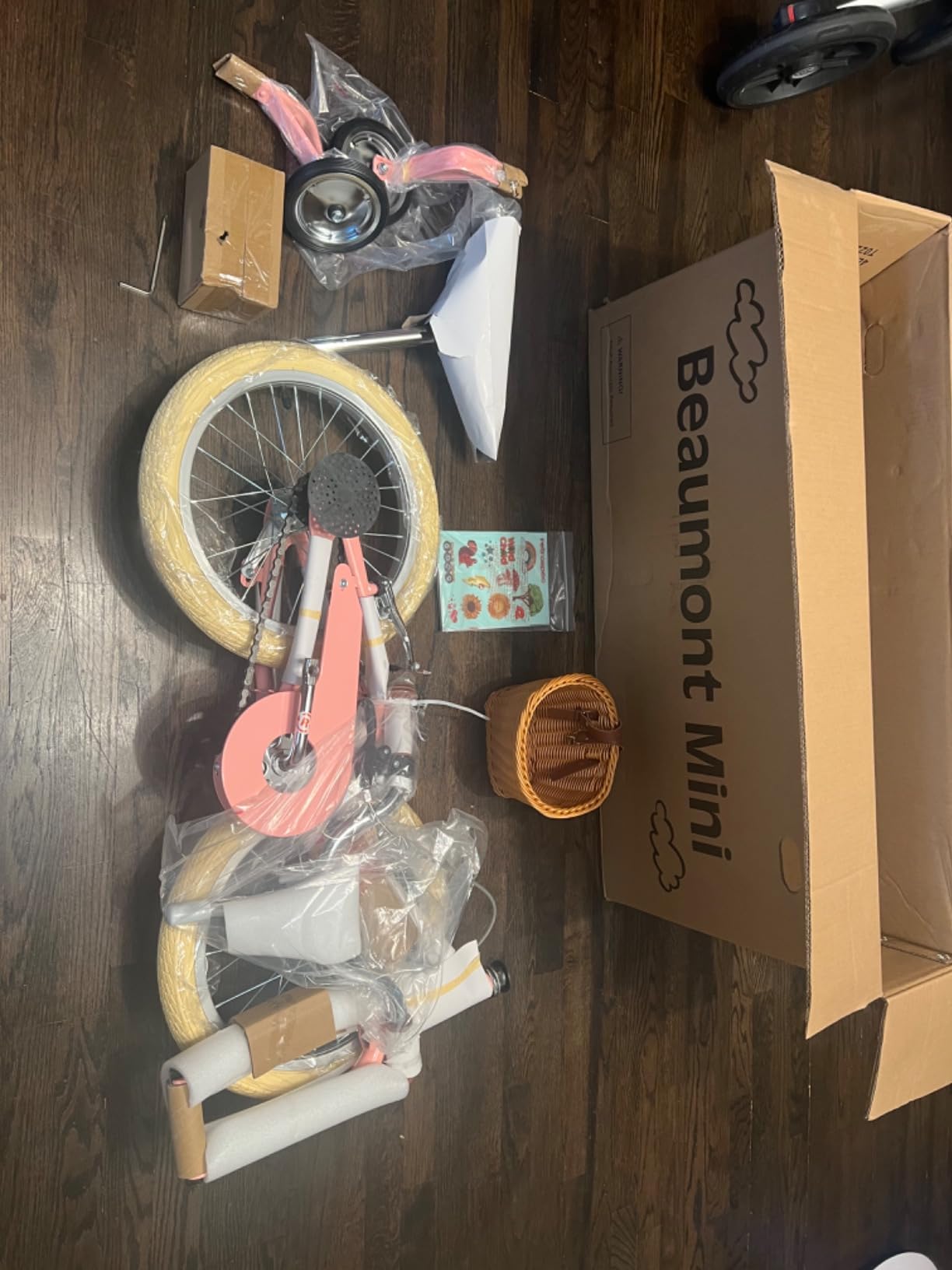 Retrospec Beaumont Mini 16in Kids Bike with Training Wheels & Basket - Beginner Bicycle for 4-6 Year Olds, Low-Profile Frame, V-Brakes & Safety Bell customer photo 2