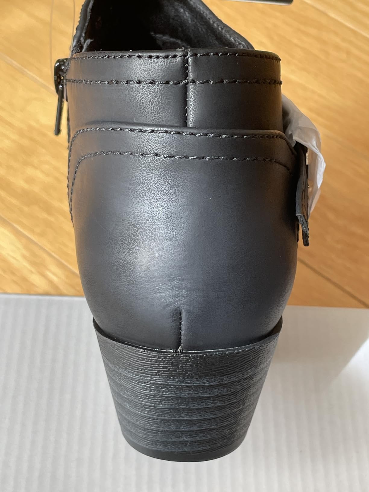 Athlefit Women's Chunky Low Heel Short Ankle Boots | Fall Winter Booties Shoes with Pointed Toe & Side Zipper, Comfortable 1.65 Inches Heel, Ideal for Casual Outing & Daily Wear customer photo 1
