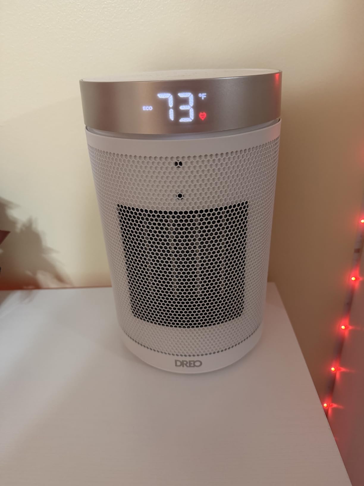 DREO Space Heater, Portable Electric Heaters for Indoor Use with Thermostat | 2026 Upgraded, 34dB Quiet, 12H Timer, 5 Mode, Remote, 1500W PTC Ceramic Fast Safety Heat for Office Bedroom Home, Gold customer photo 2