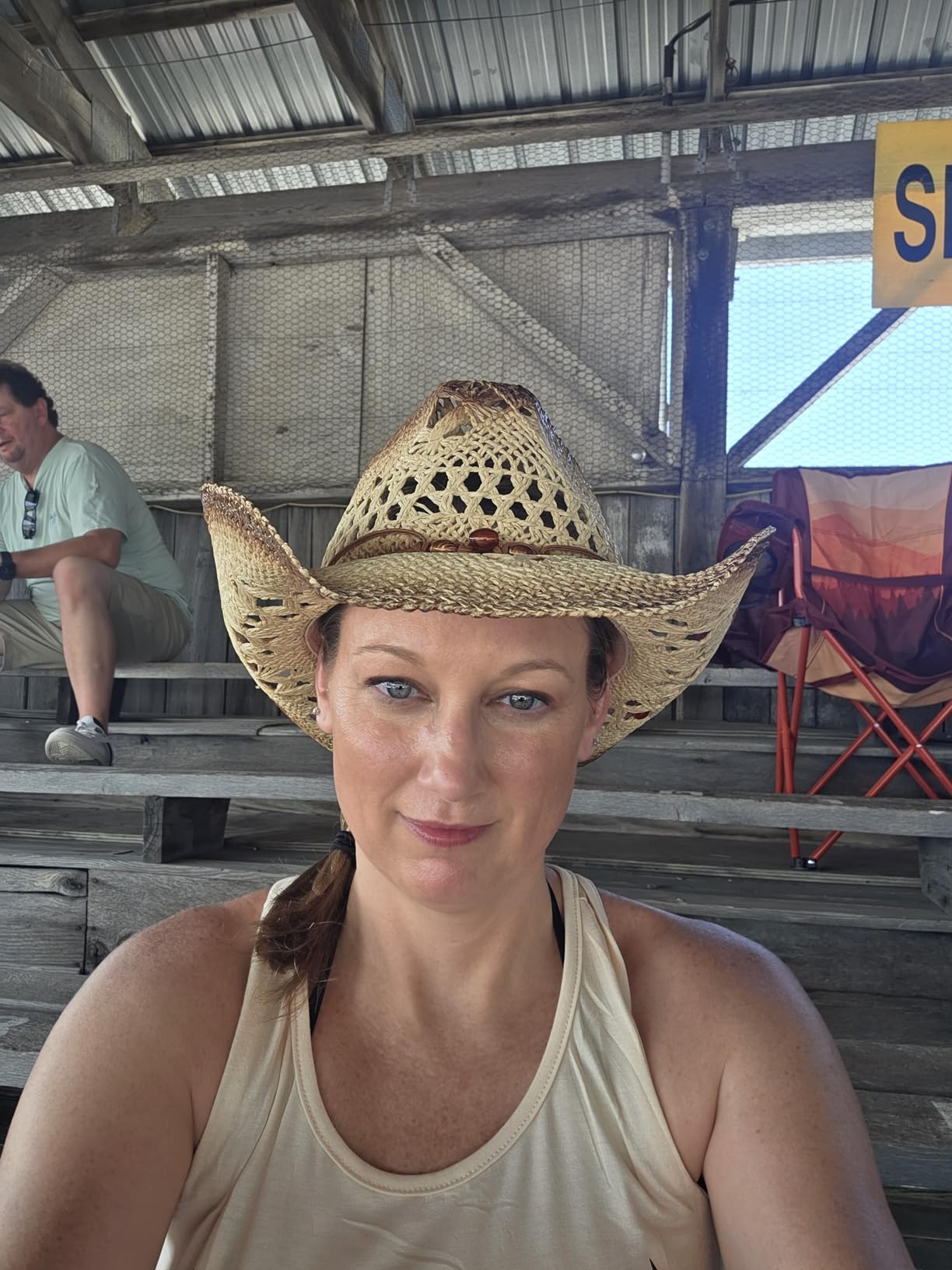 grinderPUNCH Straw Cowboy Hat for Men Women Western Cowgirl Outback Sun Hat customer photo 1
