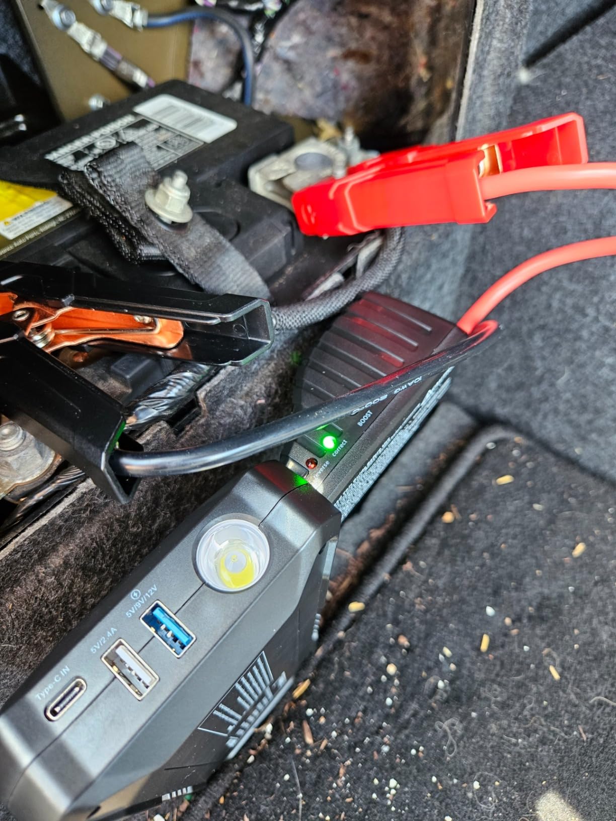 GOOLOO GP2000 Jump Starter - 12V 2000A Car Battery Jumper Starter Portable | SuperSafe Jump Pack (8L Gas & 6L Diesel) - BOOST for Dead Battery - 4°F to 140°F - 1.2 lb - 400 lm LED Light - 24 mo Standby customer photo 2