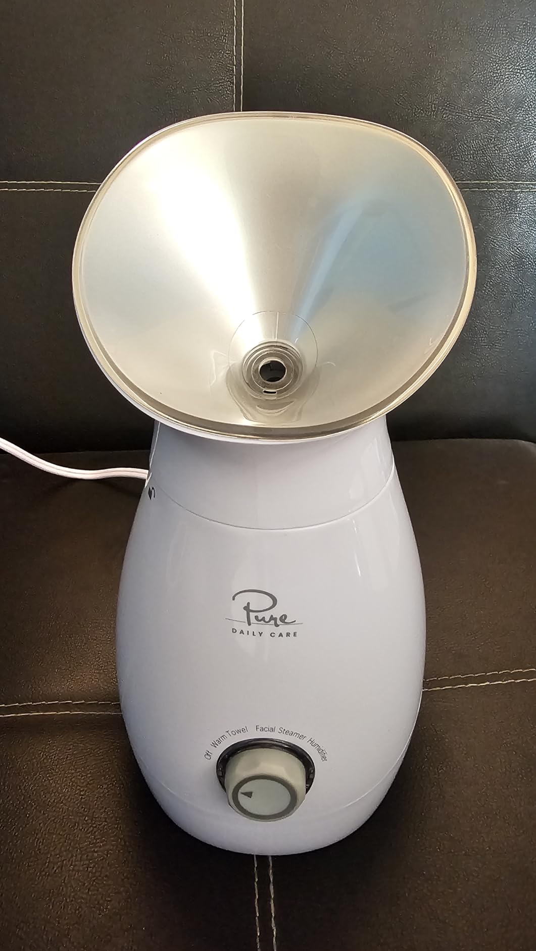 NanoSteamer Large 3-in-1 Nano Ionic Facial Steamer with Precise Temp Control - Humidifier - Unclogs Pores - Blackheads - Spa Quality - Bonus 5 Piece Stainless Steel Skin Kit (Lilac) customer photo 1