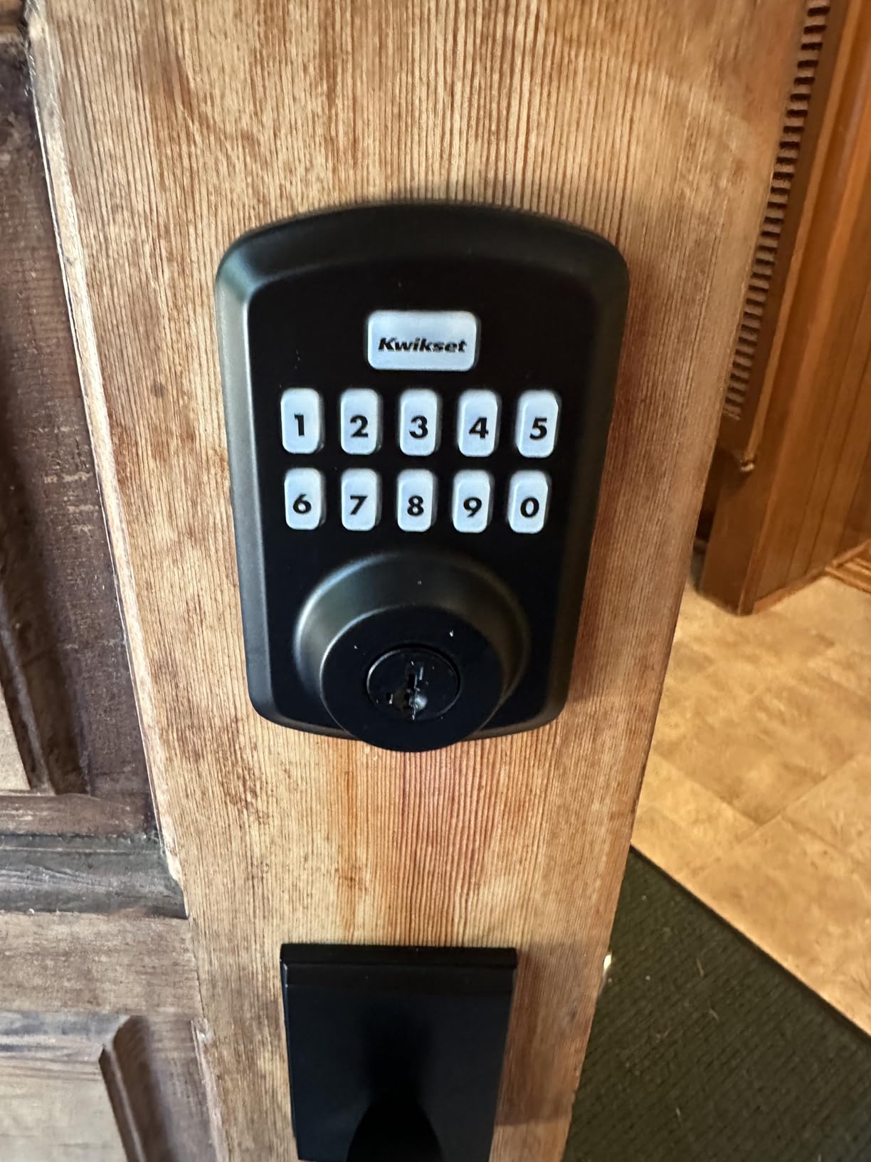 Kwikset Powerbolt 250 10-Button Keypad Matte Black Transitional Electronic Deadbolt Door Lock, Featuring Convenient Keyless Entry, Customizable User Codes and Auto-Locking customer photo 1