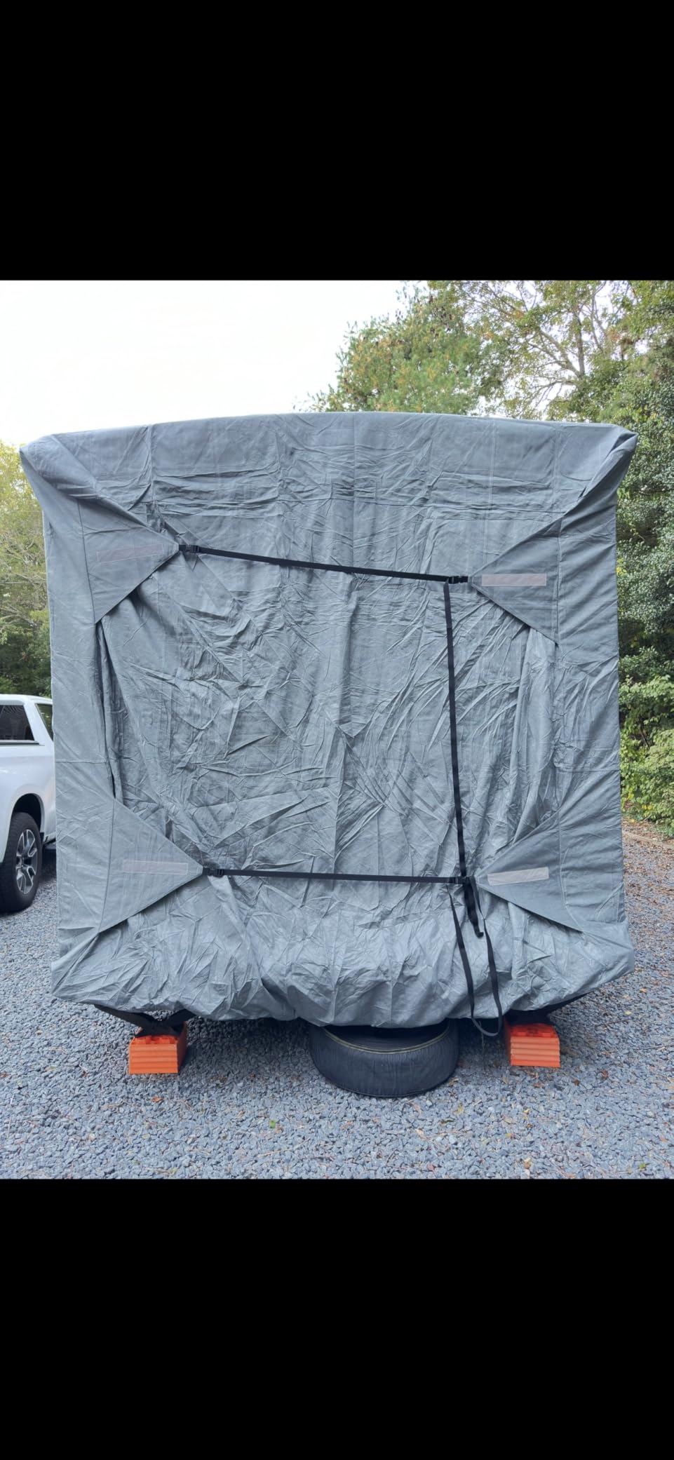 Mofeez Travel Trailer RV Cover 7 Layers for 24'-27' Camper Cover RV Covers | Extra-Thick Windproof Waterproof Rip-Stop Camper Covers with Adhesive Repair Patches, 2Pcs Extra Straps & 4 Tire Covers customer photo 1