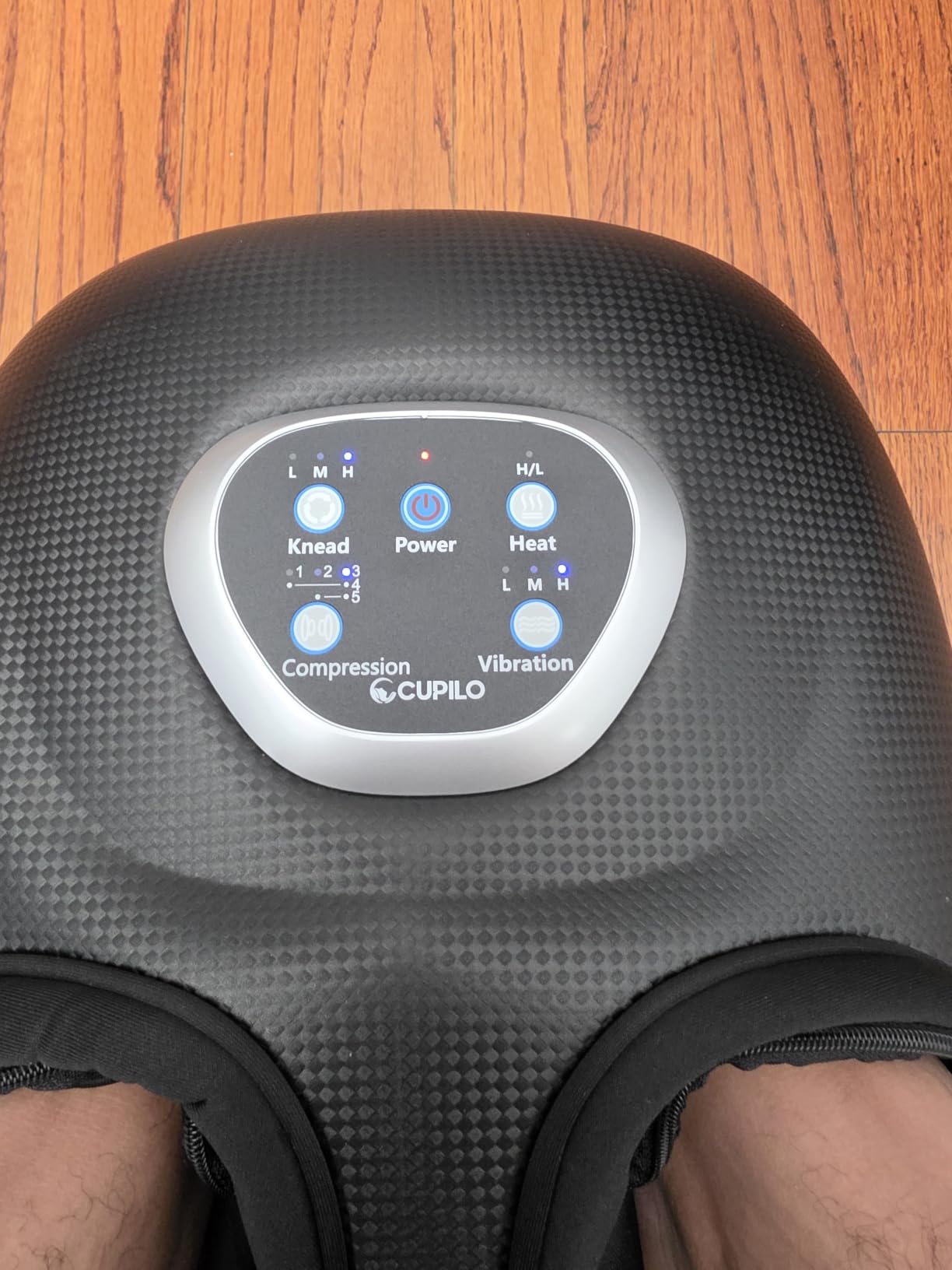 CuPiLo Foot Massager FSA Eligible HSA 2026 Upgraded, Birthday Gifts for Women Men Mom Dad, Feet Massager with Heat for Plantar Fasciitis Relief, 5 Levels Compression & Vibration Massage for Neuropathy customer photo 1