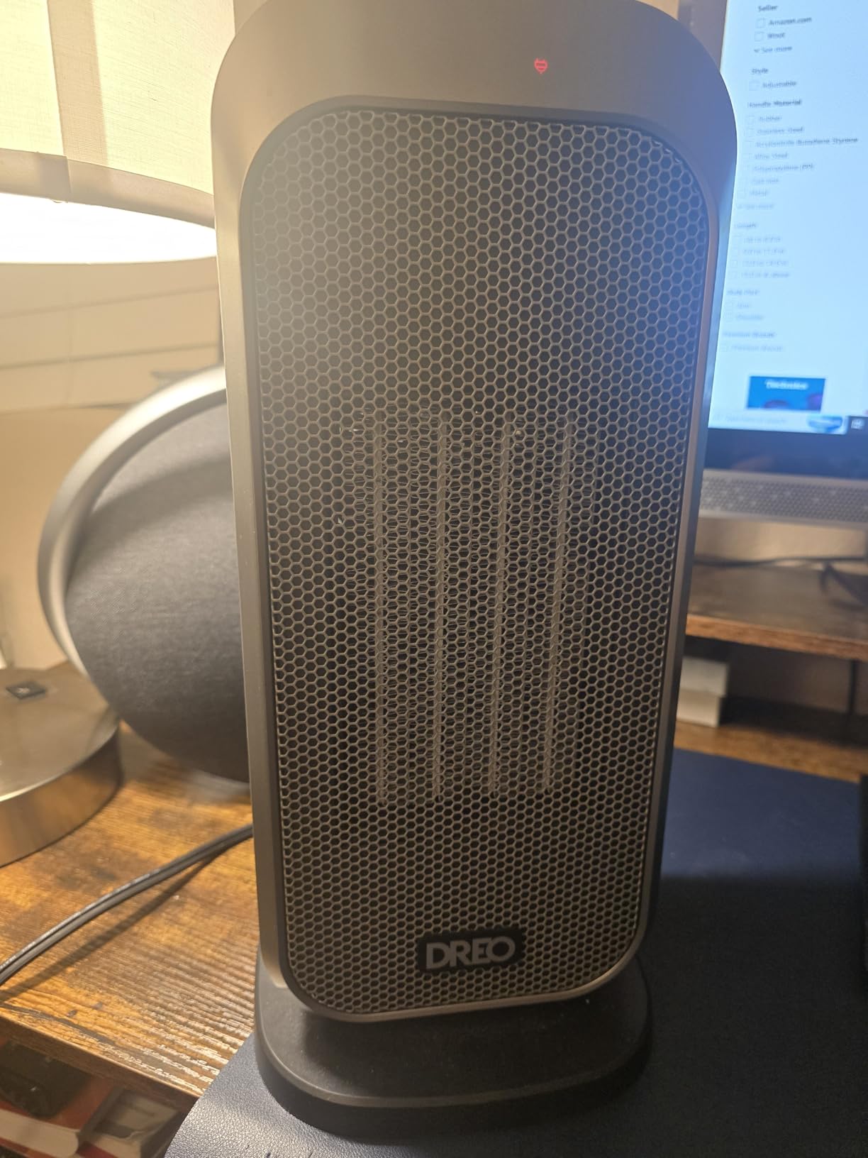 DREO Quiet Space Heater, 1500W Portable Heaters for Indoor Use with Remote | 70° Oscillation, 11.5 ft/s Fast, 8 Safety Protection, Adjustable Thermostat, Electric Heater for Office Bedroom, 12H Timer customer photo 2