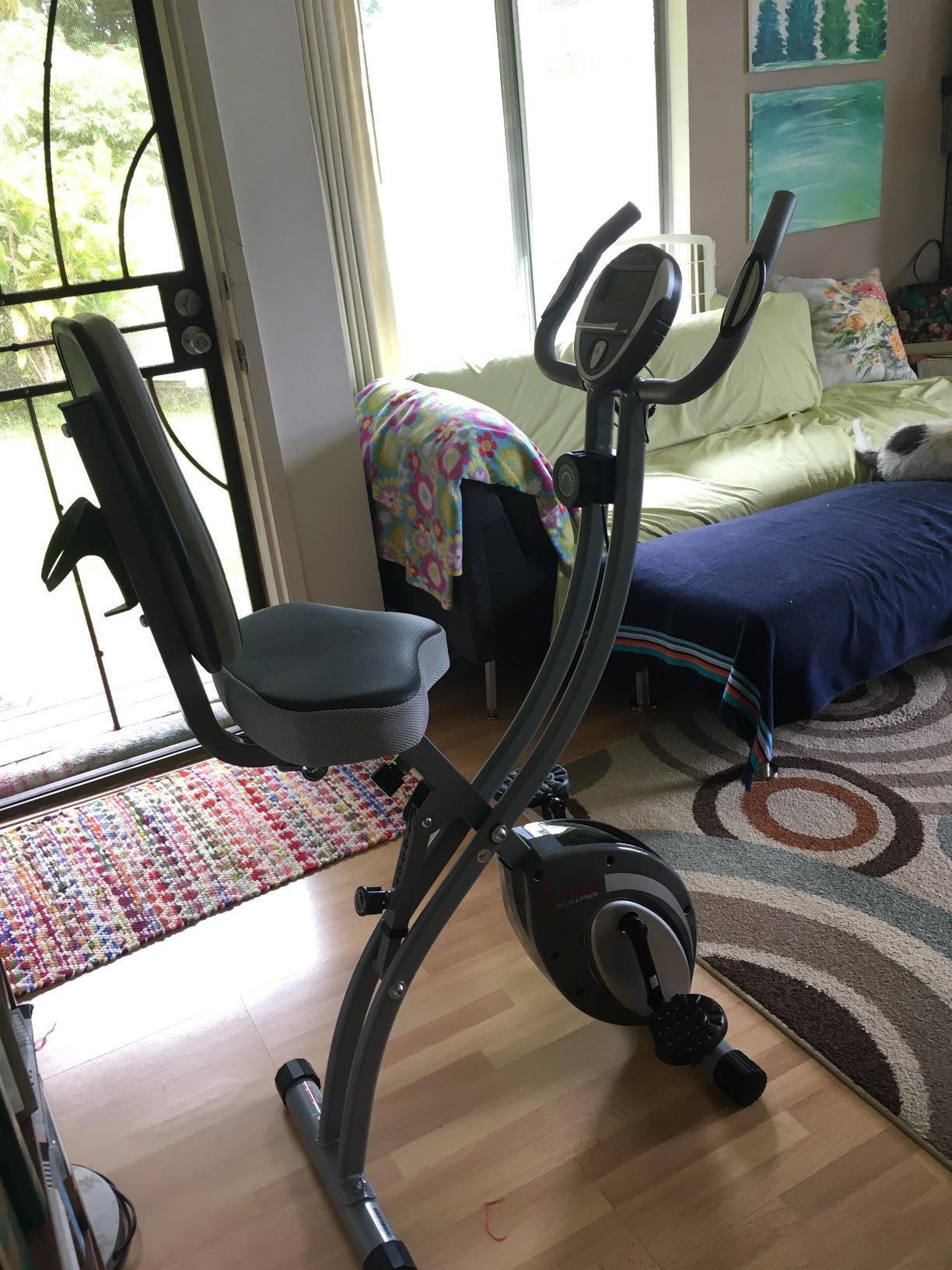 Sunny Health & Fitness Smart Foldable Magnetic X-Bike, Low-Impact Workouts customer photo 1