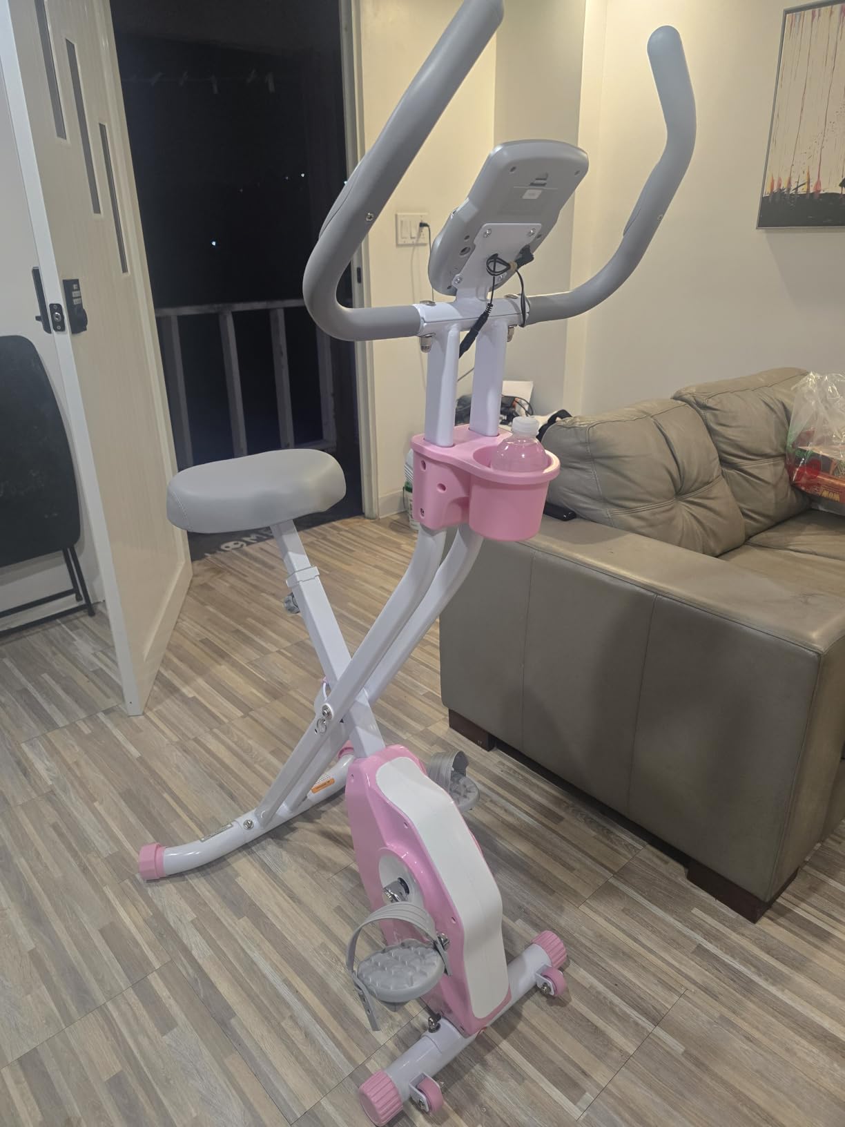 Sunny Health & Fitness Smart Foldable Magnetic X-Bike, Low-Impact Workouts customer photo 2