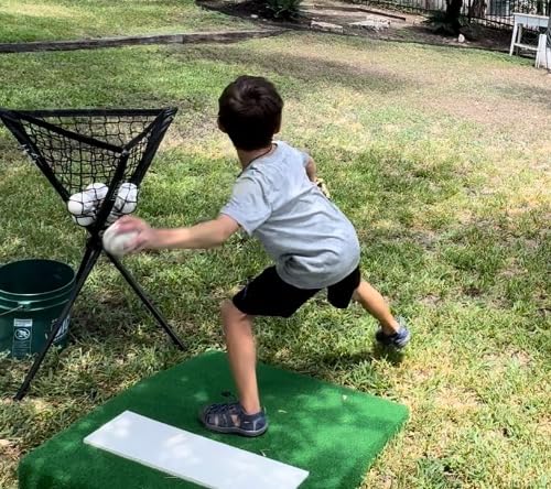 Pitching Mound, Portable Pitchers Mound with Pitching Rubber and Antifade Turf, Pitching Mound for Baseball Softball Pitching Training customer photo 1