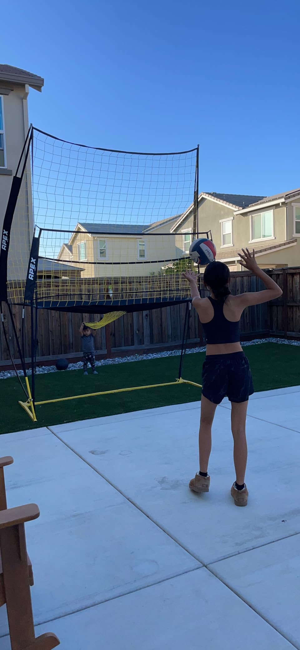 Apex Sports Volleyball Training Net Equipment System - Sturdy, Adjustable, and Portable | Improve Accuracy, Technique, and Skills | Ideal for Indoor/Outdoor Use | Easy Assembly & Storage customer photo 1