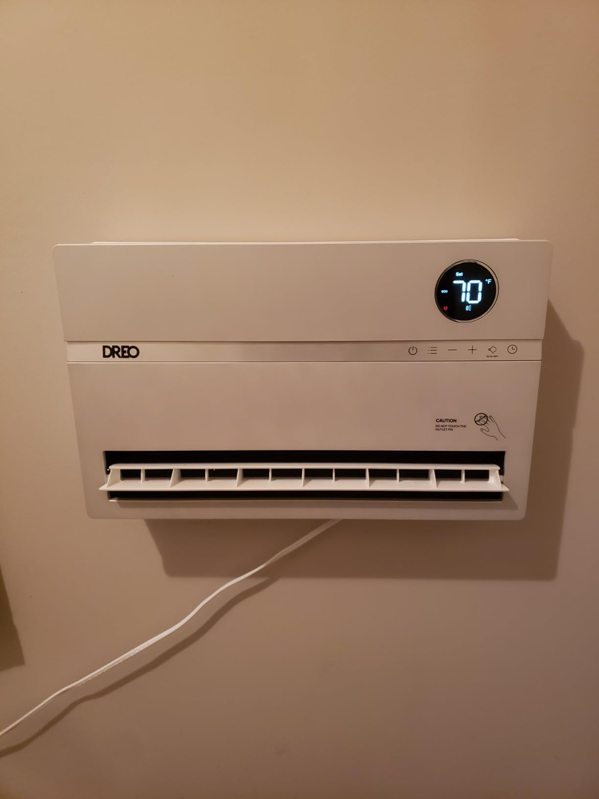 Dreo Smart Wall Heater, Electric Space Heater for Bedroom 1500W, 120° Vertical Oscillation, Adjustable Thermostat, Remote Control, 24H Timer, Easy-Mount Heater for Indoor Use, Works with Alexa, WH719S customer photo 2