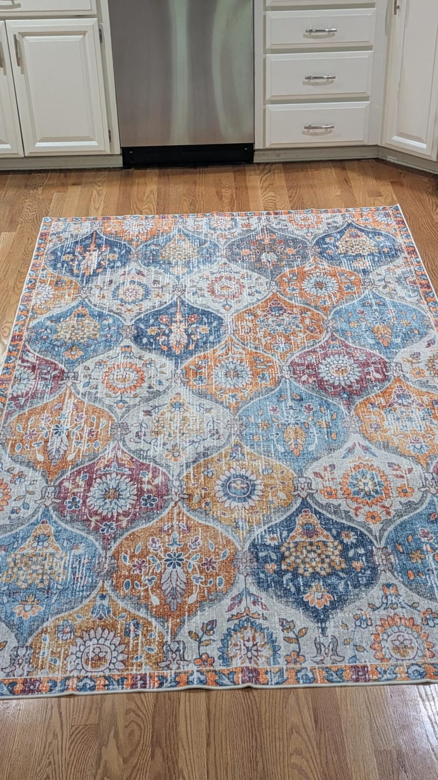 Lahome Moroccan Area Rugs 9x12 Living Room, Soft 9x12 Rugs for Bedroom | Washable Oriental Non-Slip Non Shedding Throw Large Carpet for Dining Room Office Elise, Cream/Multi customer photo 1