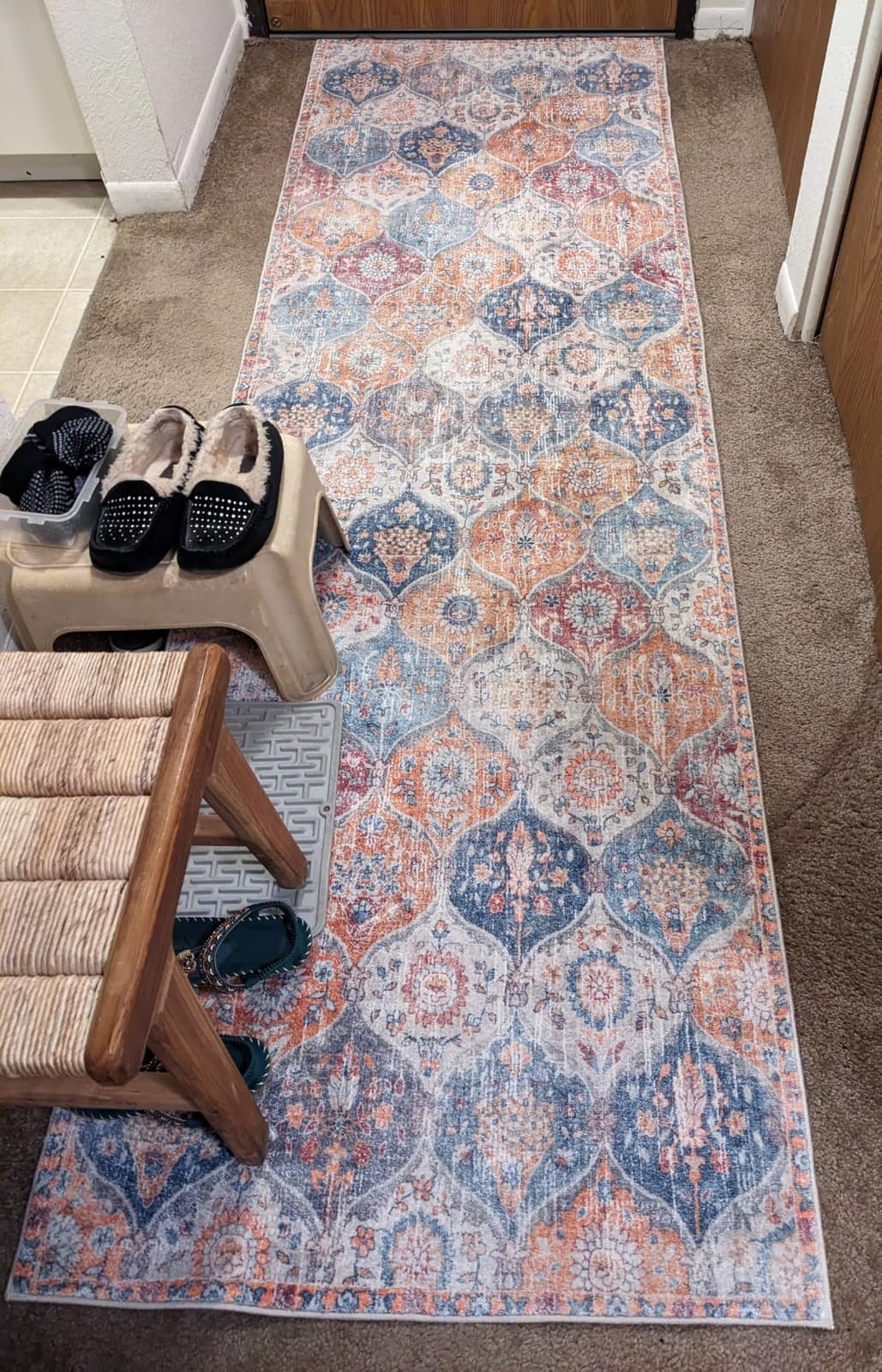 Lahome Moroccan Area Rugs 9x12 Living Room, Soft 9x12 Rugs for Bedroom | Washable Oriental Non-Slip Non Shedding Throw Large Carpet for Dining Room Office Elise, Cream/Multi customer photo 2