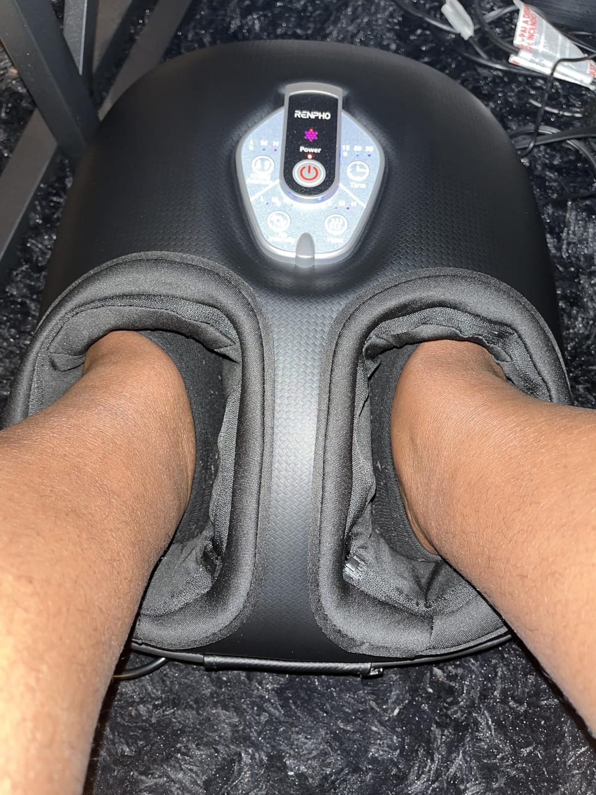RENPHO Foot Massager Machine with Heat [2026 Upgraded], Birthday Gifts for Women Men Mom Dad, FSA Eligible HSA Shiatsu Foot Massager for Plantar Fasciitis, Cordless Control, Self Care Gifts, Black customer photo 2