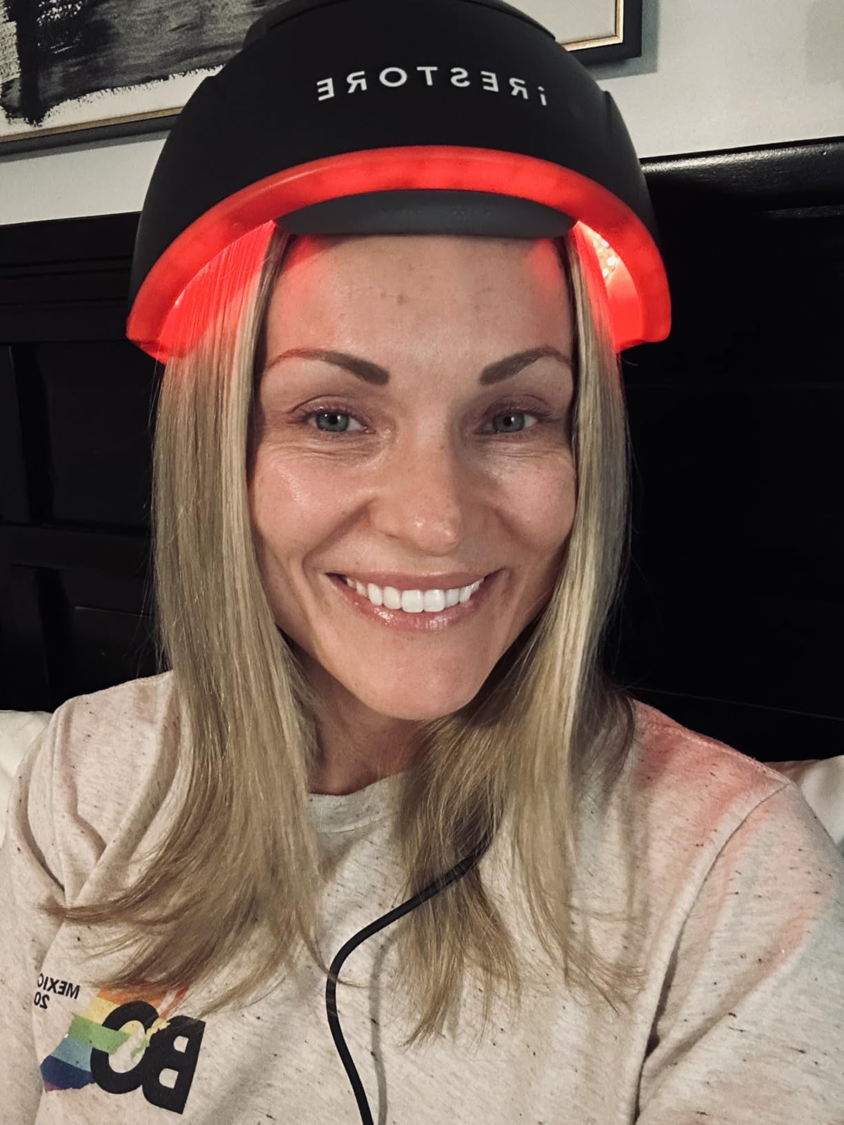 iRestore Elite - Laser Red Light Therapy for Hair Growth System - FDA Cleared Hair Loss, Hair Thinning & Alopecia Treatment for Men & Women - Laser Cap for Hair Regrowth Stimulates Denser Fuller Hair customer photo 2