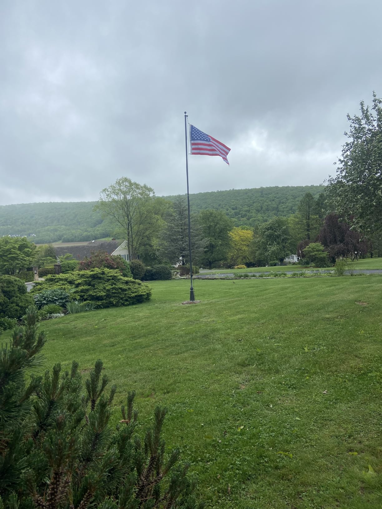 Heavy Duty 25 FT Flag Pole 100MPH Wind Test for Outside House customer photo 2