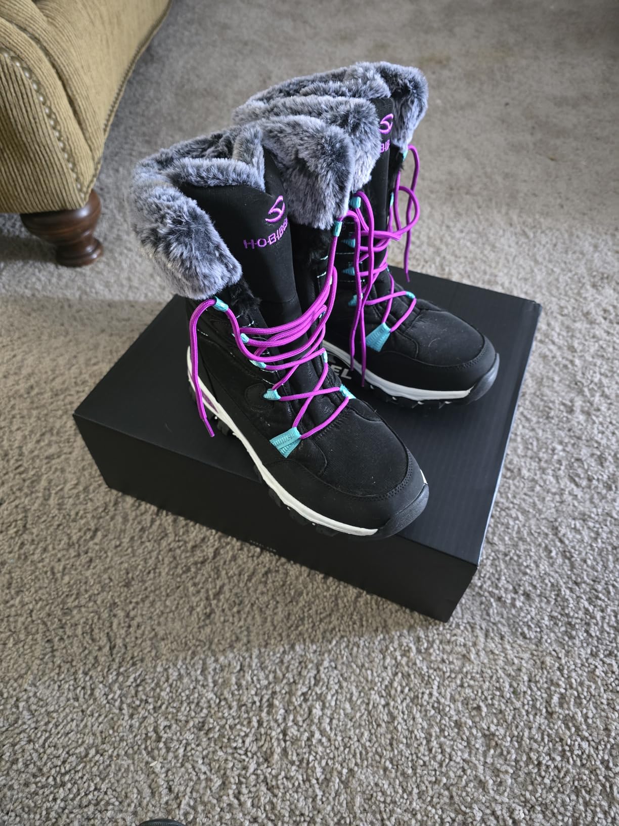 HOBIBEAR Women's Waterproof Winter Snow Boots Lightweight Warm Faux Fur Lined Mid-Calf Booties customer photo 1