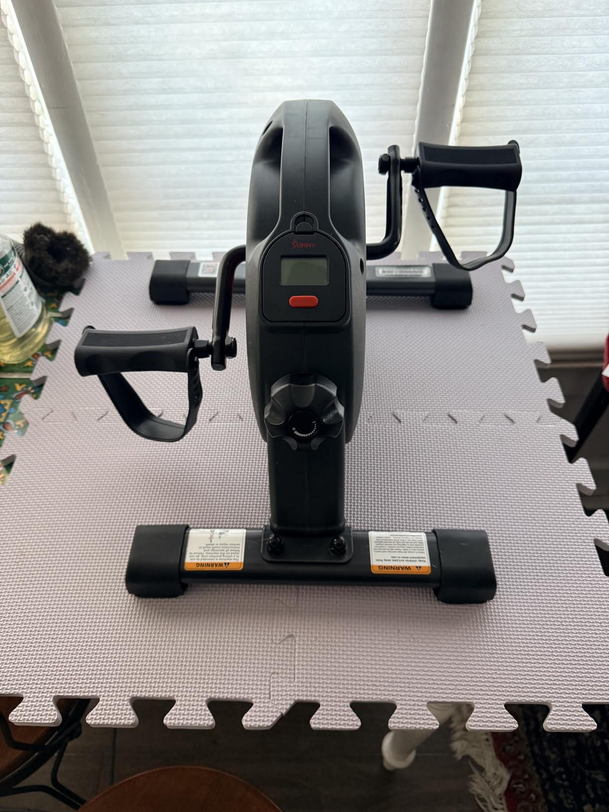 Sunny Health & Fitness Smart Mini Cycle, Under Desk Pedal Arm/Leg Exerciser | Dual Function, Low-Impact Cycle Workout, Rehab/Recovery, Space-Saving Design, Mesh-Belt Resistance, SunnyFit App Connectivity customer photo 1