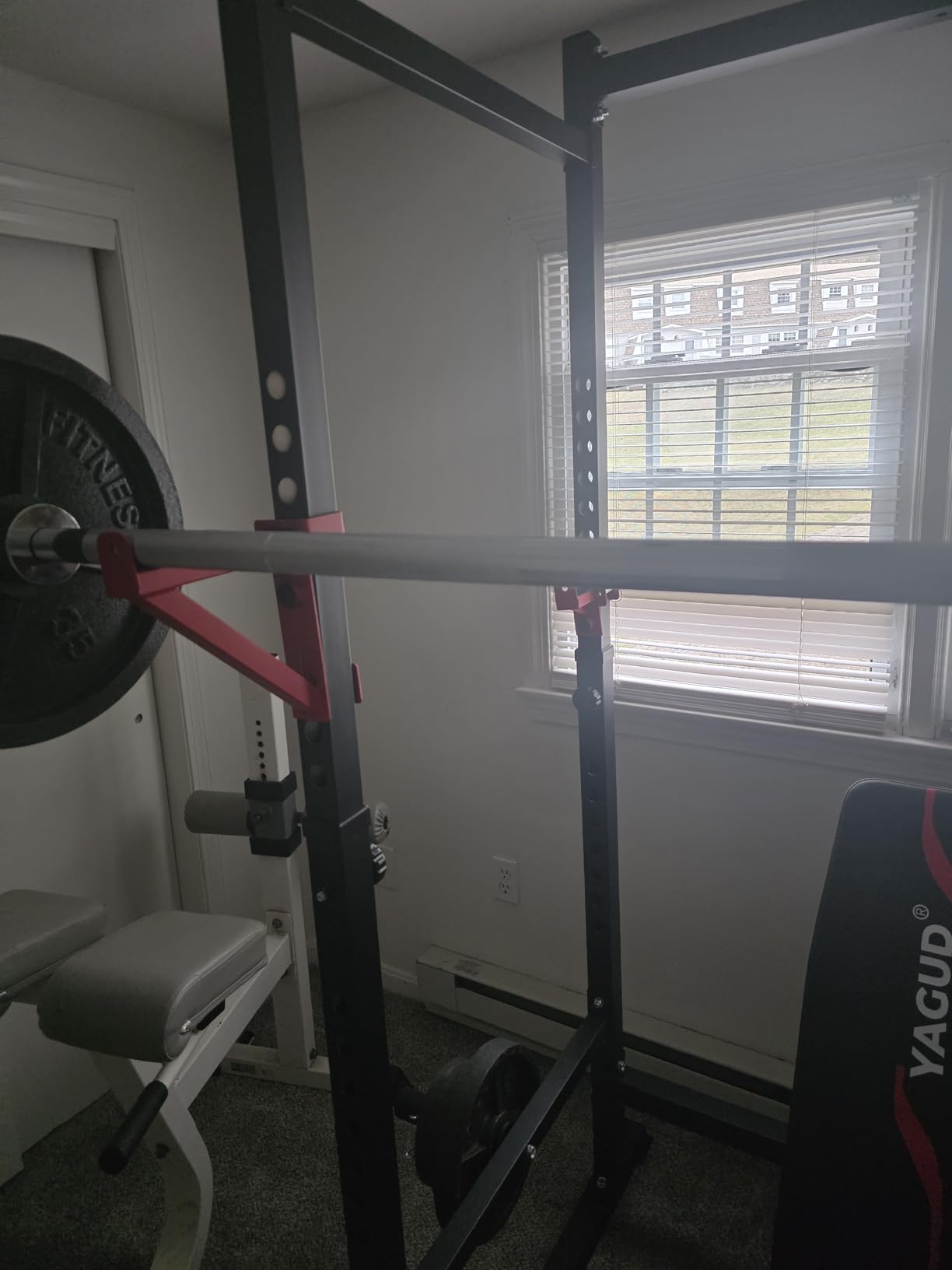 Bongkim Power Rack, Rack Cage for Weight Training, Adjustable Squat Stand Rack for Home Gym Equipment, Lifting Cage with 660lb Capacity customer photo 2