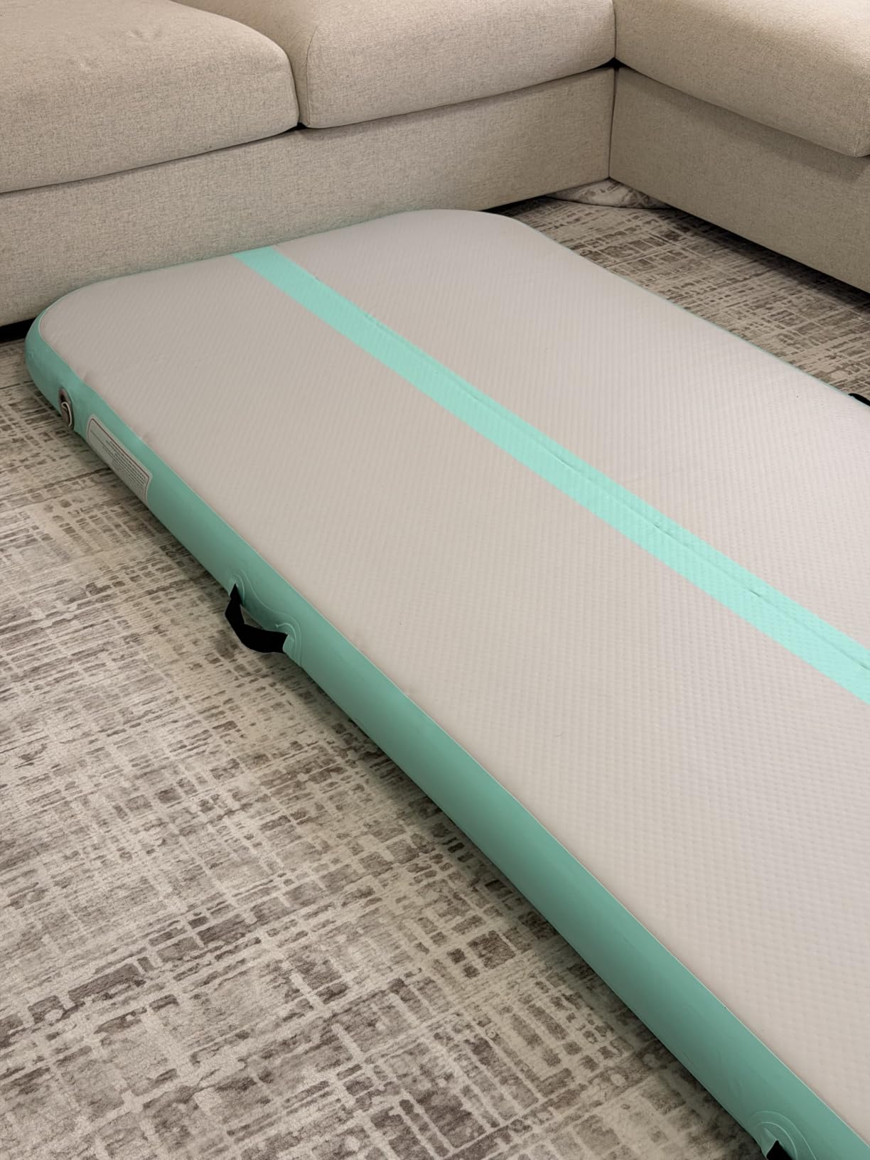 Inflatable Air Gymnastics Tumbling Mat 6ft 10ft 13ft 16ft 20ft | Air Tumble Track with Pump, Tumbling Gymnastic Mat for Kids Adults Home Training Cheerleading Yoga Outdoor Indoor Gym customer photo 2