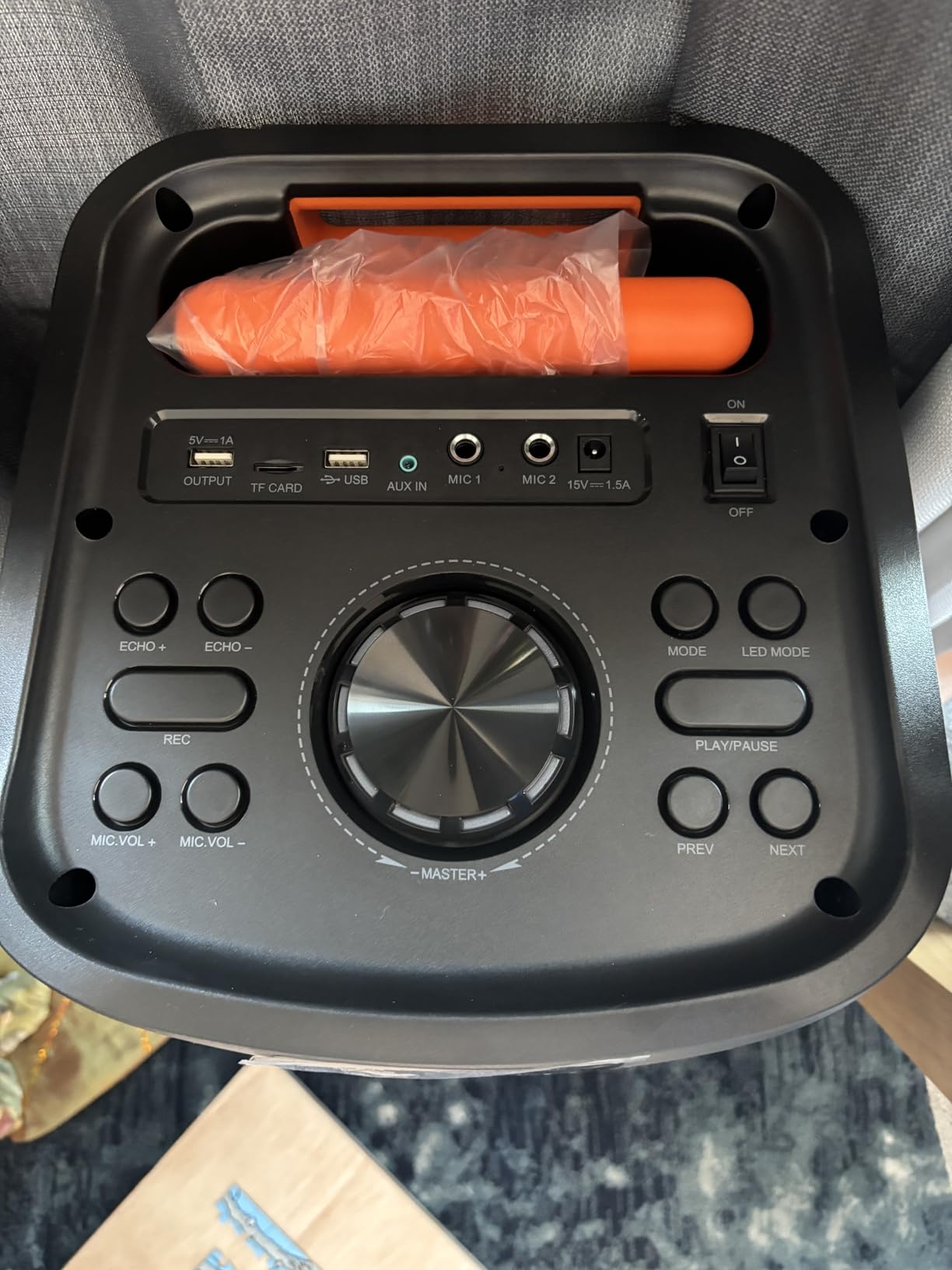 HWWR Karaoke Machine with 2 Wireless Microphones, Big Bluetooth Party Speaker with 500W Peak Power for Adults, PA System with Rolling Wheels and Trolley, Perfect for Outdoor, Home Party, Gatherings customer photo 2