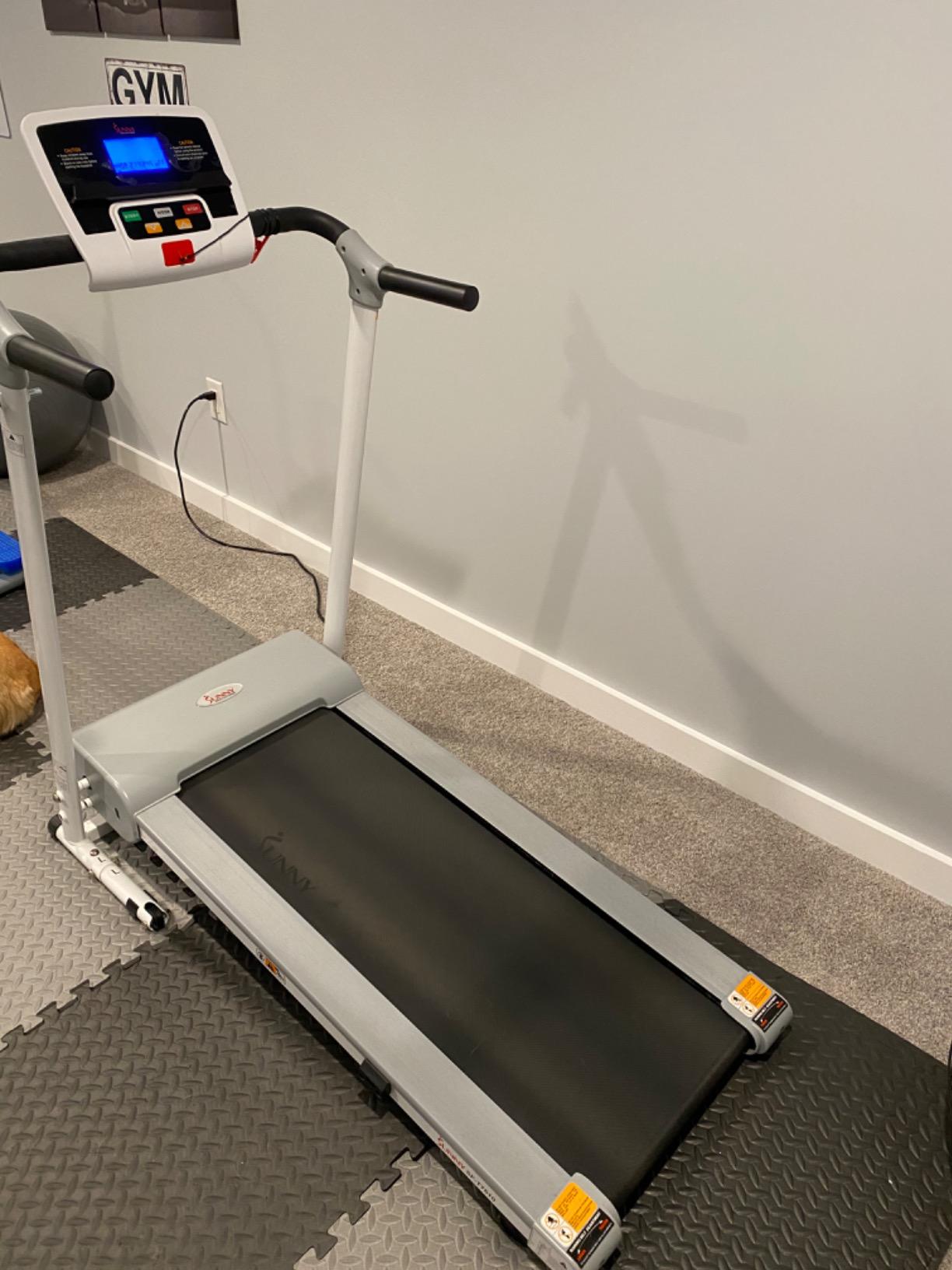 Sunny Health & Fitness Treadpad Slim Walking Pad Treadmill with Handlebars customer photo 2