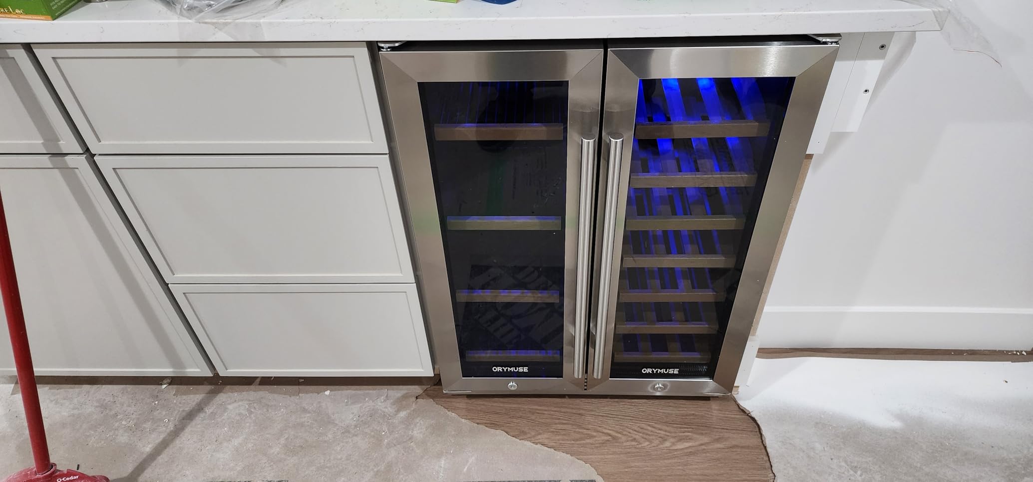 ORYMUSE Dual Zone Wine Fridge Freestanding 175 Bottle, 24 Inch Large Capacity Built-in Wine Cooler Refrigerator with Upgraded Compressor Cooling and Intelligent Temperature Memory customer photo 1