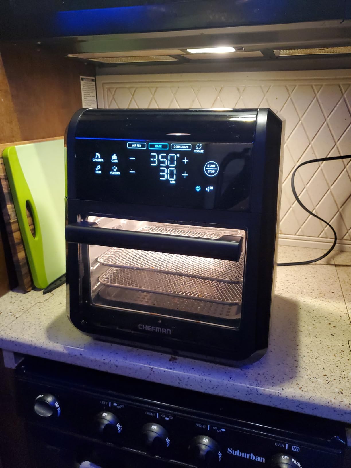 Chefman 12-Quart 5-in-1 Air Fryer Oven with Digital Timer, Touchscreen, and 12 Presets - Family Size Countertop Convection Oven, Dishwasher-Safe Parts customer photo 2