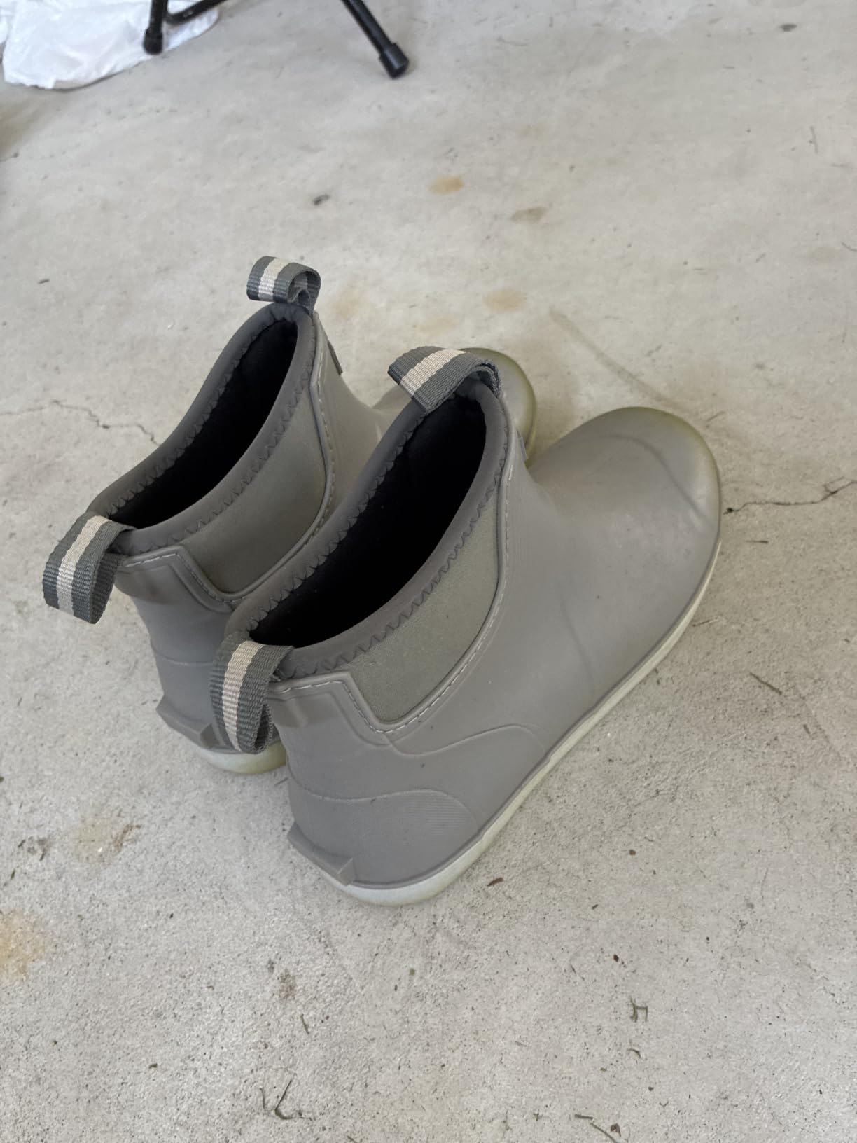 Men's Deck Boots, Waterproof Non-Slip Ankle Rain Boots for Fishing customer photo 2